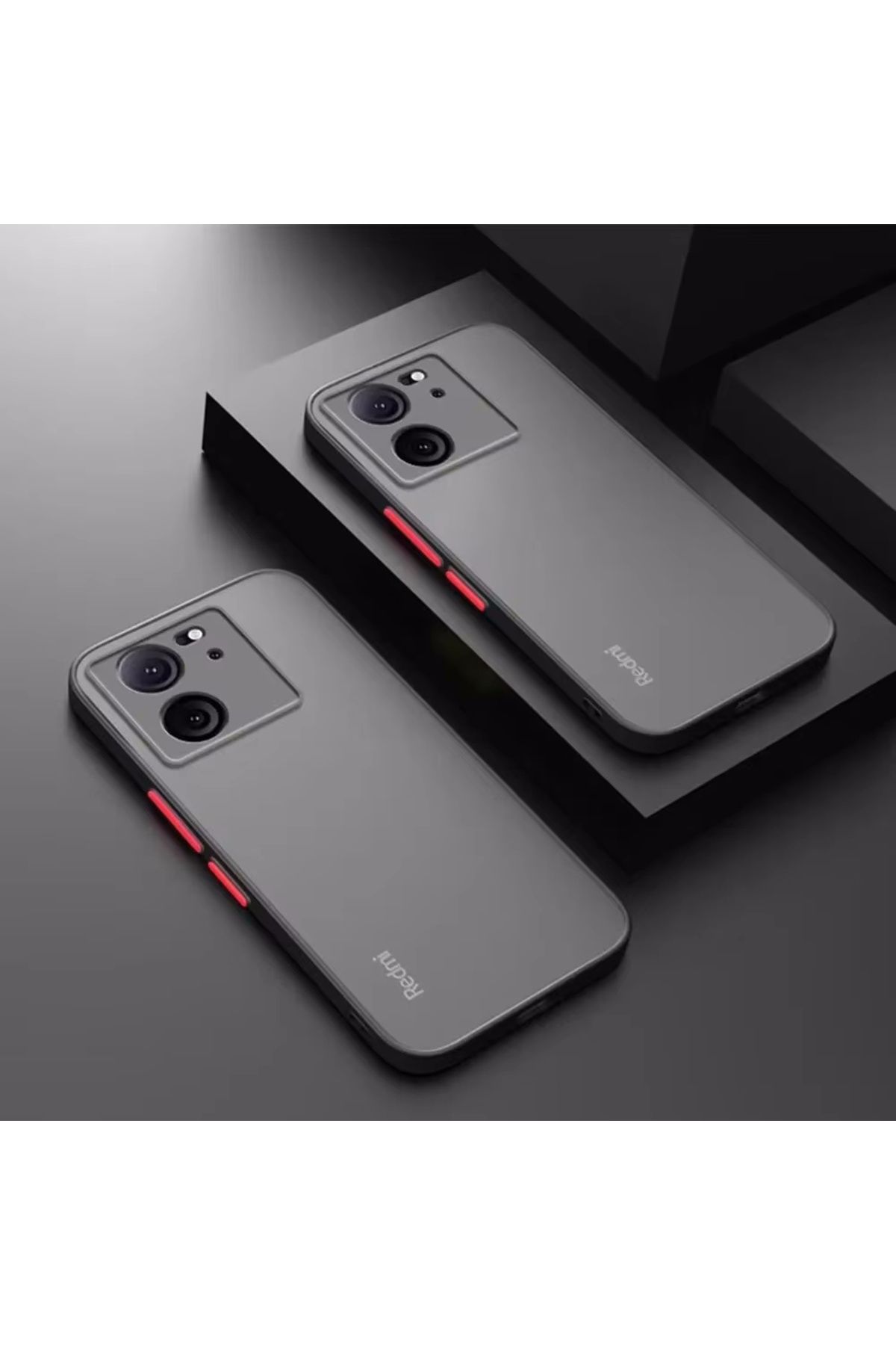 m.tk moveteck Xiaomi Mi 13T / Mi 13T Pro Kılıf Mat Parmak izi Yapmaz Kamera Korumalı Renkli Tuşlu Sert Silikon Kap