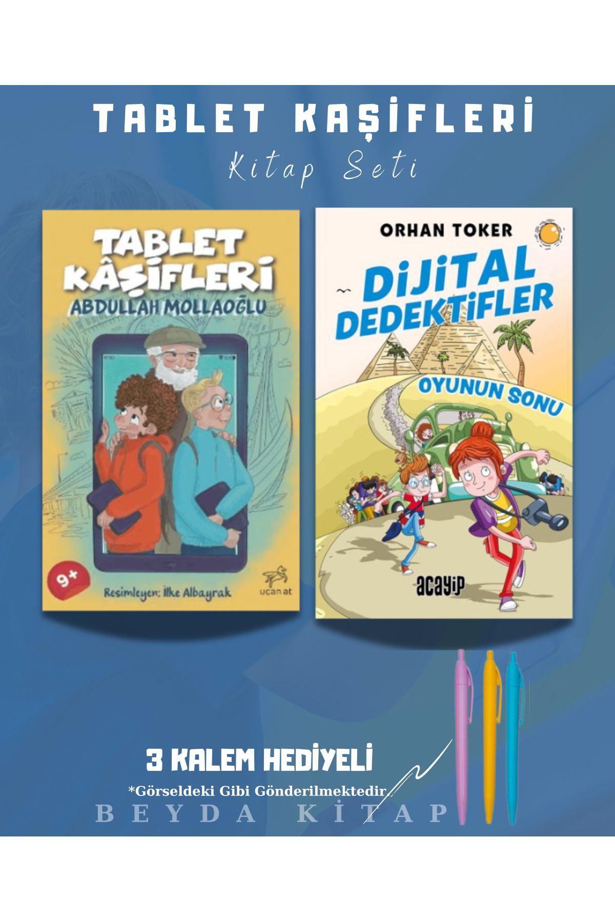 Bilge Kültür Sanat Tablet Kaşifleri - Oyunun Sonu - Abdullah Mollaoğlu - Kitap Seti - Kalem Hediyeli