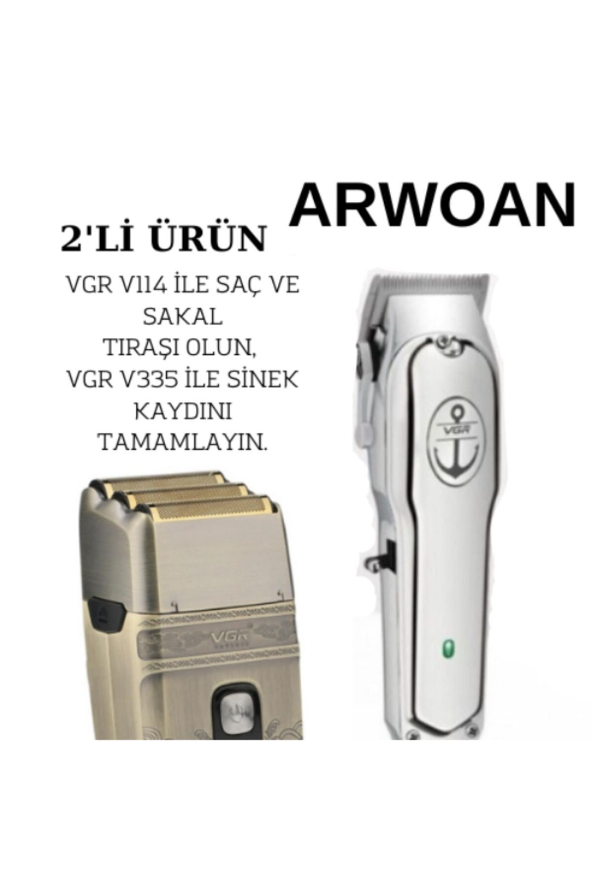 teknotrust Arwoan V114 Şarjlı Profesyonel Saç Sakal Tıraş Makinesi