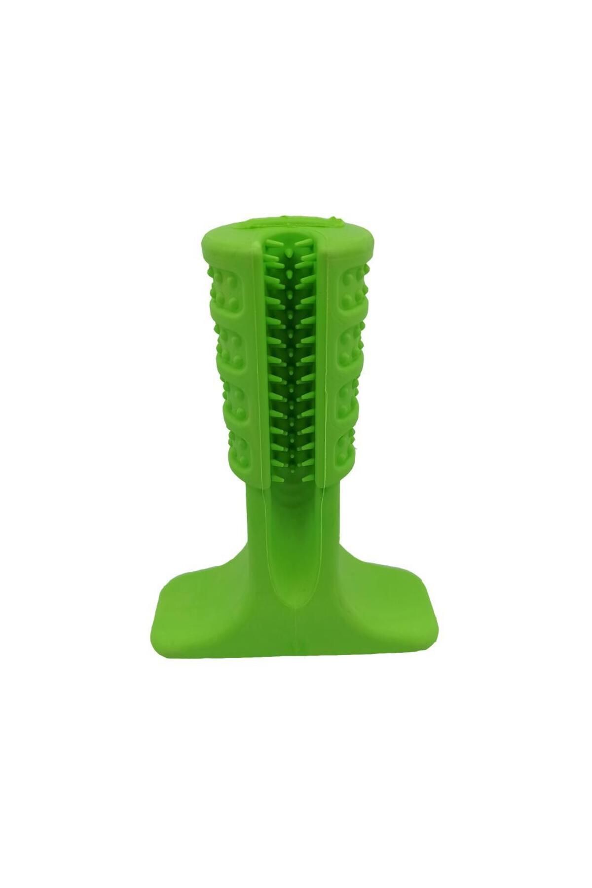 sanal trend Yeşil Sert Köpek Diş Fırçası Isırma Aparatı Dişlik Küçük Boy 9.5 cm
