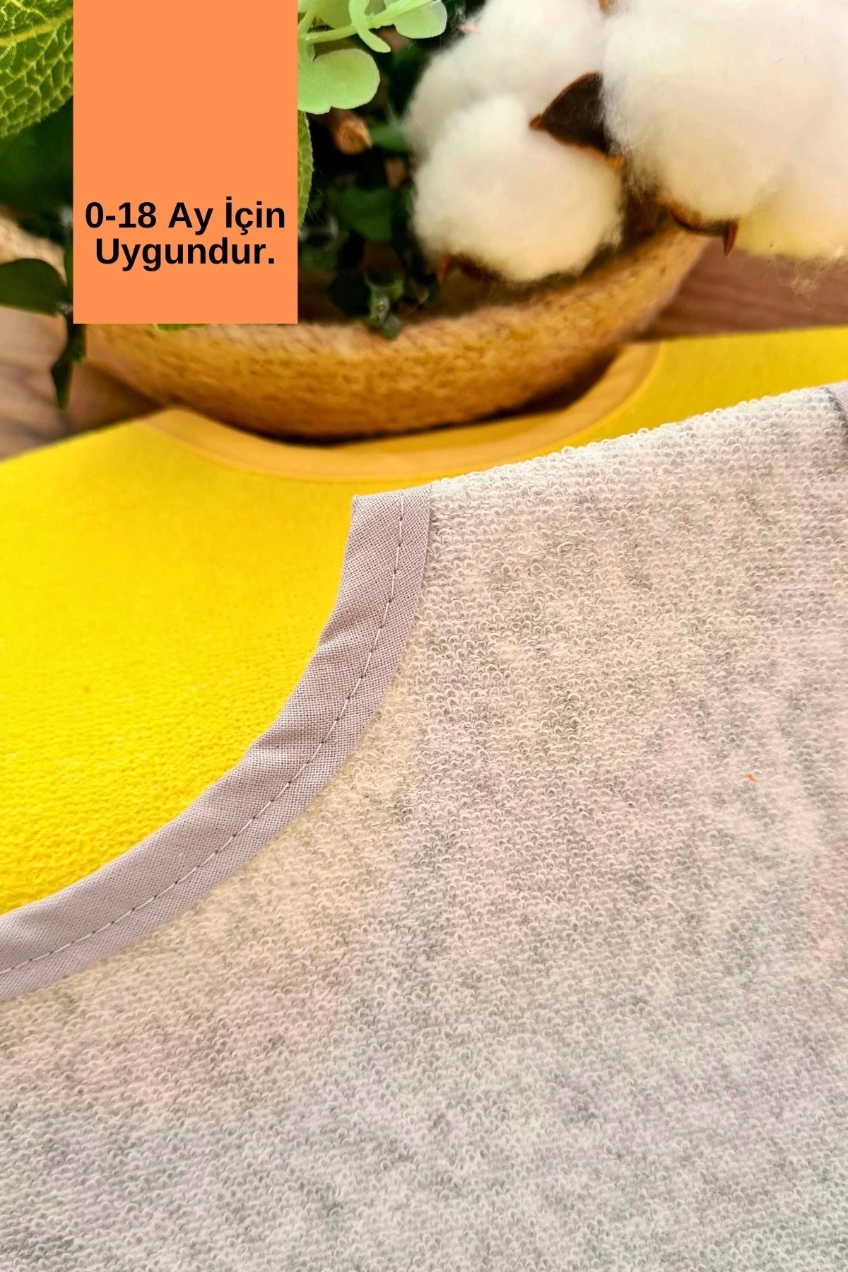 Buude Kids Pratik 3'lü Sıvı Geçirmez Mama Önlüğü 0-18 Ay fotoğrafı 5 (önizleme)