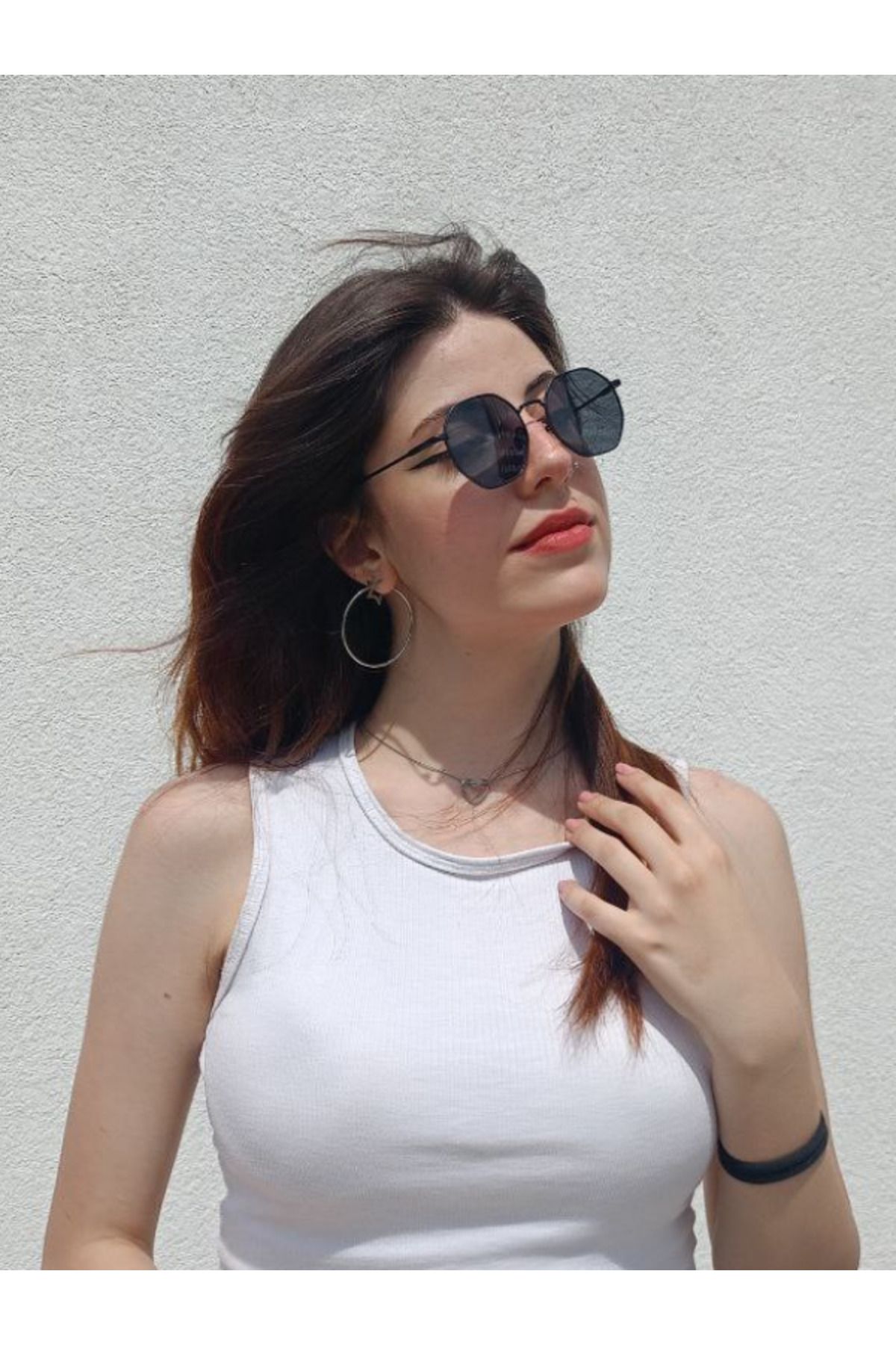 Sunglasses Kadın Klasik Tasarım Şık Siyah Güneş Gözlüğü