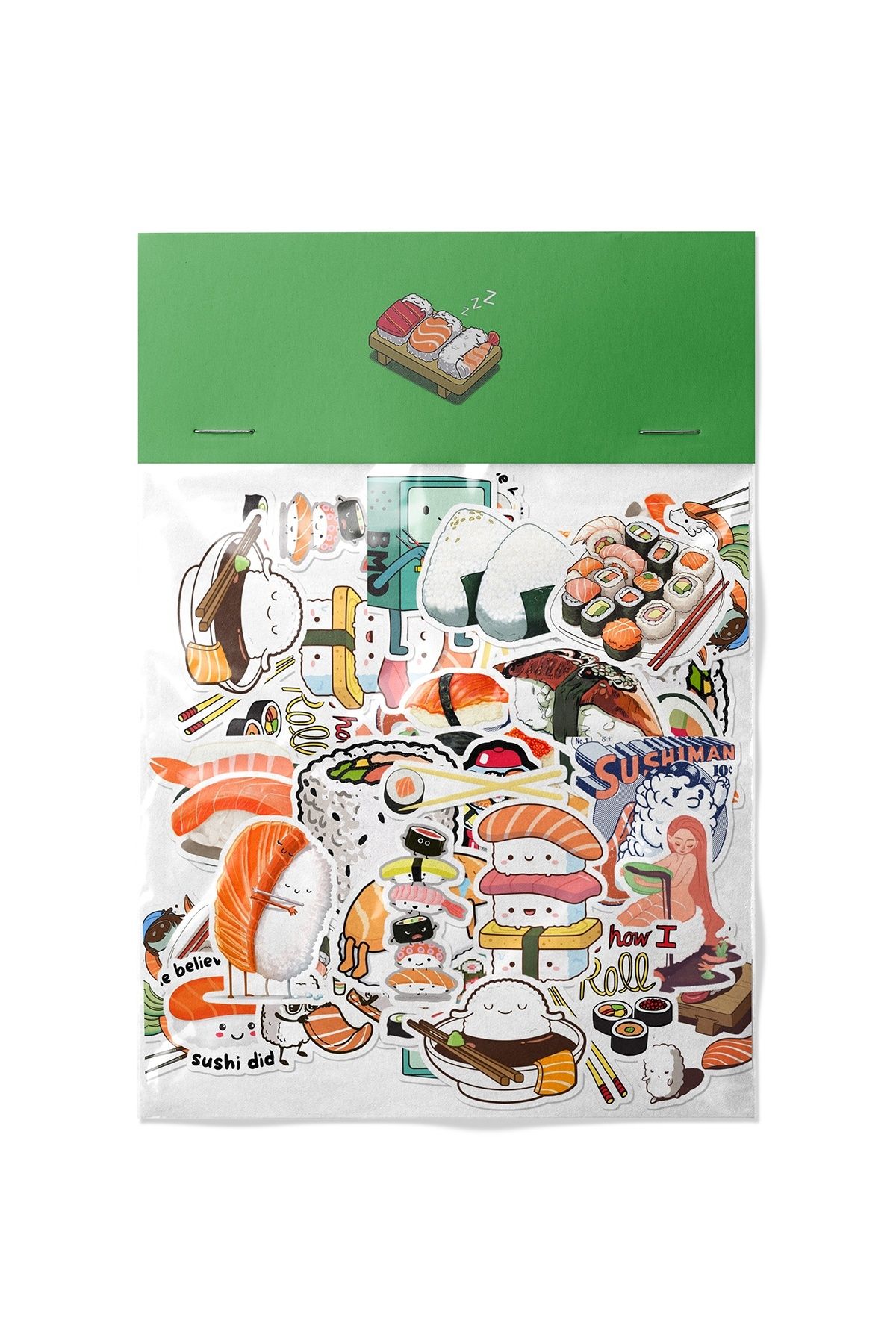 dadi ramba Sushi Sticker paketi -Bullet Journal- Ajanda -Laptop Etiket Çıkartma