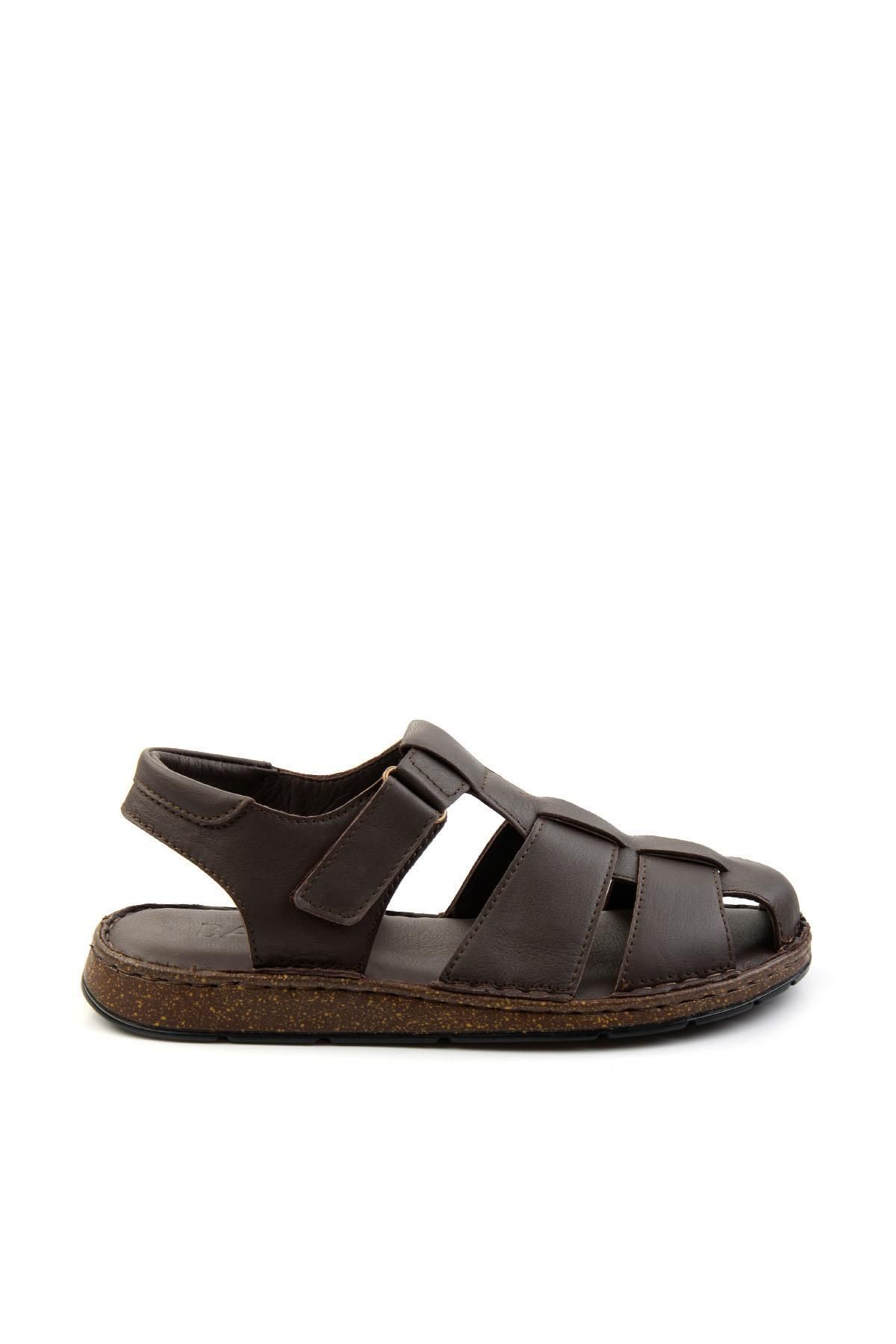 Bambi Kahve Leather Erkek Sandalet E05433011043