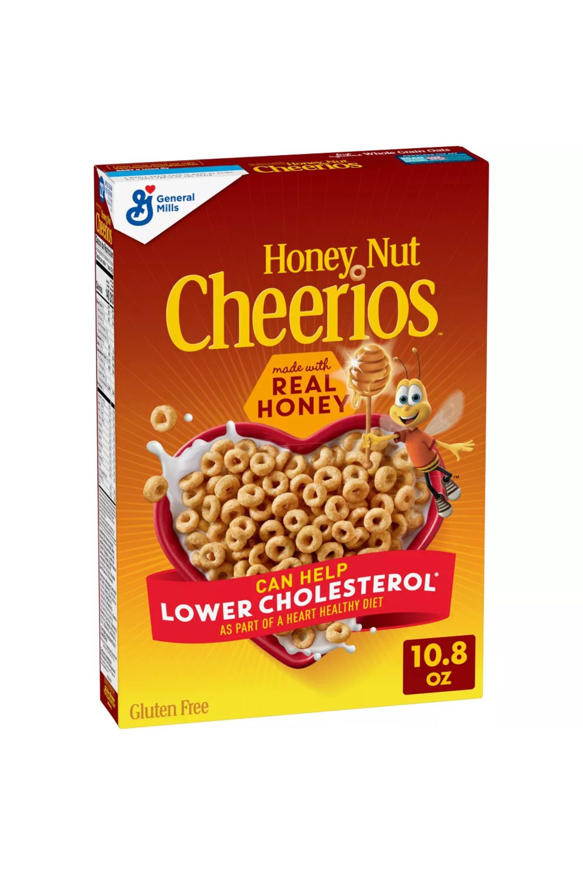 General Mills Honey Nut Cheerios Gluten Free Breakfast Cereal with Whole Grain Oats 10.8 oz 306 gr