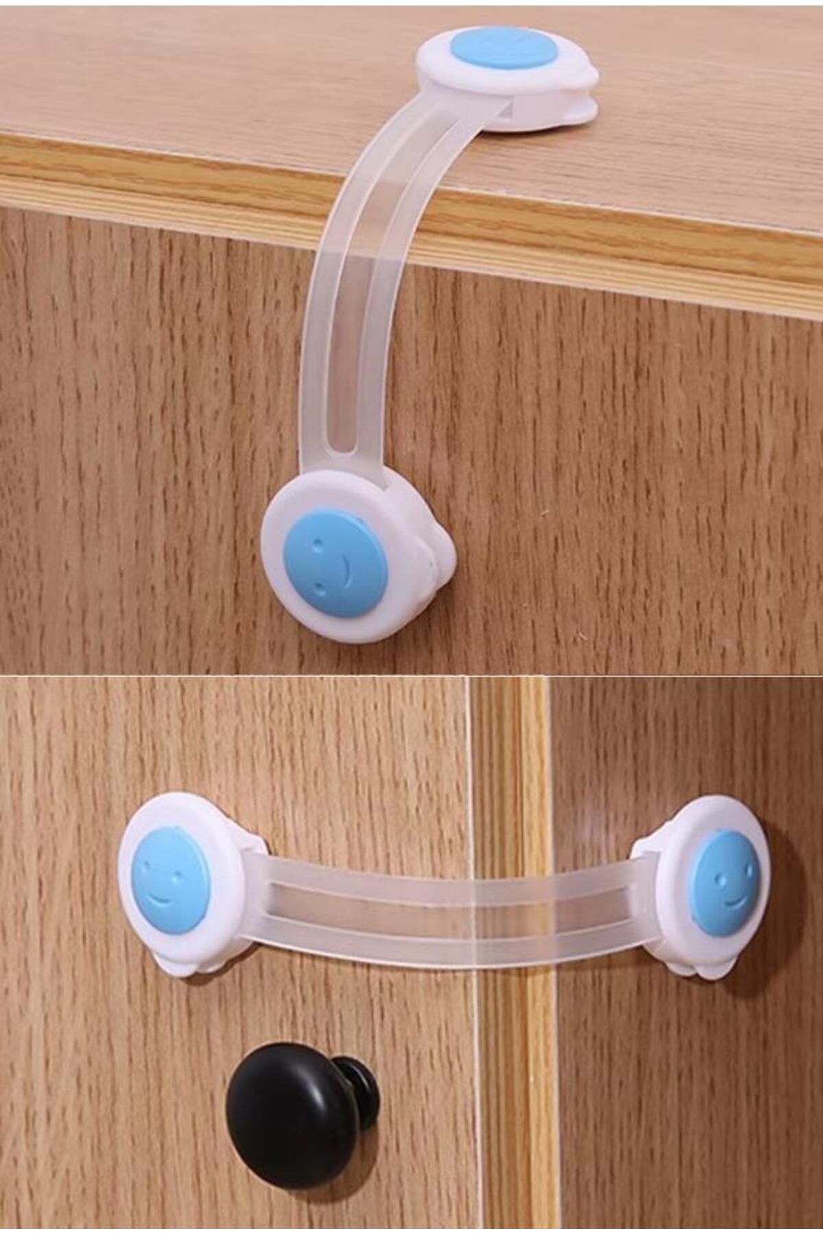 Pisicik 4 Adet Bebek Çocuk Koruma Dolap Çekmece Kilidi Bebek Ev Güvenliği