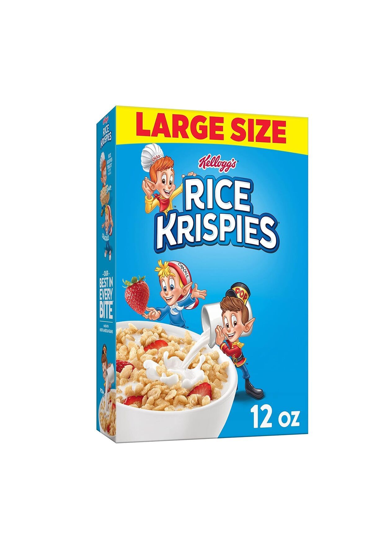 General Mills Kellogg's Rice Krispies Breakfast Cereal 8 Vitamn and Mineral Large Size Original 12 oz 340 gr