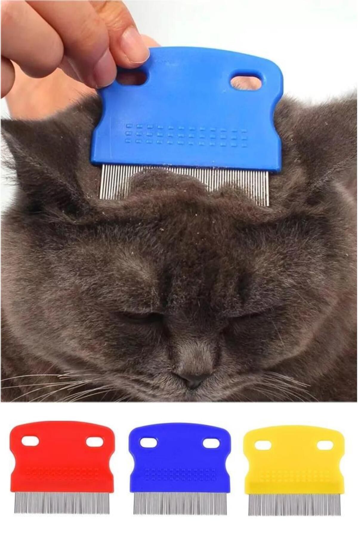 sanal trend 2 Adet Kedi Köpek Tüy Bit Pire Toplayıcı Toplama Temizleme Tarağı