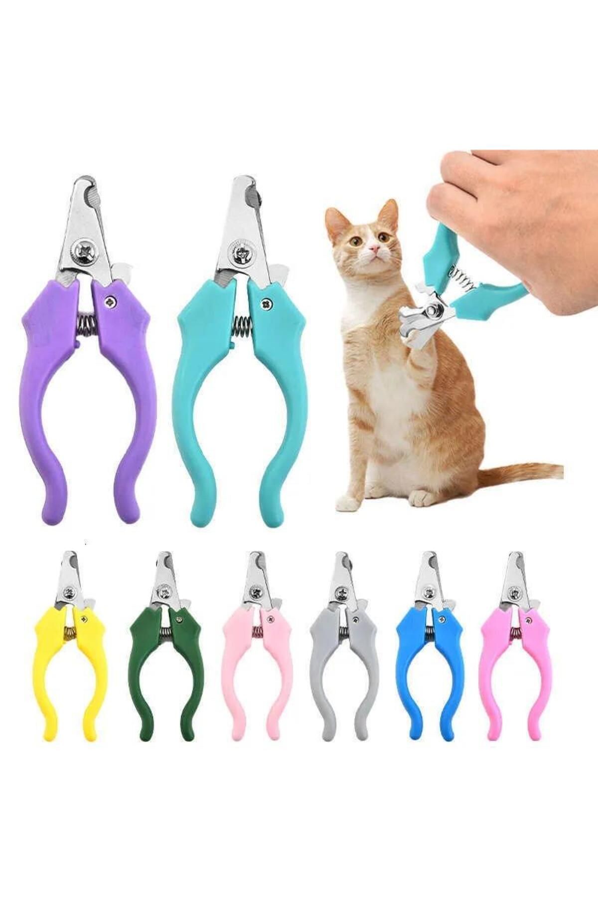 sanal trend 2 Adet Paslanmaz Çelik Evcil Hayvan Kedi Köpek Yaylı Tırnak Makası