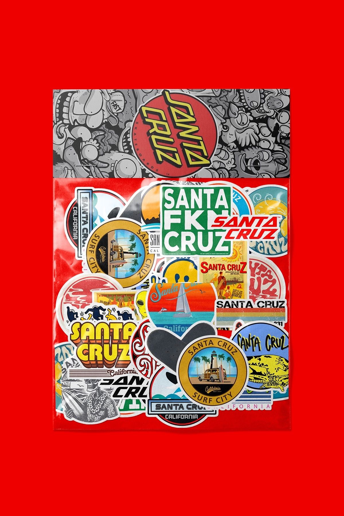 dadi ramba SantaCruz Sticker paketi -Bullet Journal- Ajanda -Laptop Etiket Çıkartma