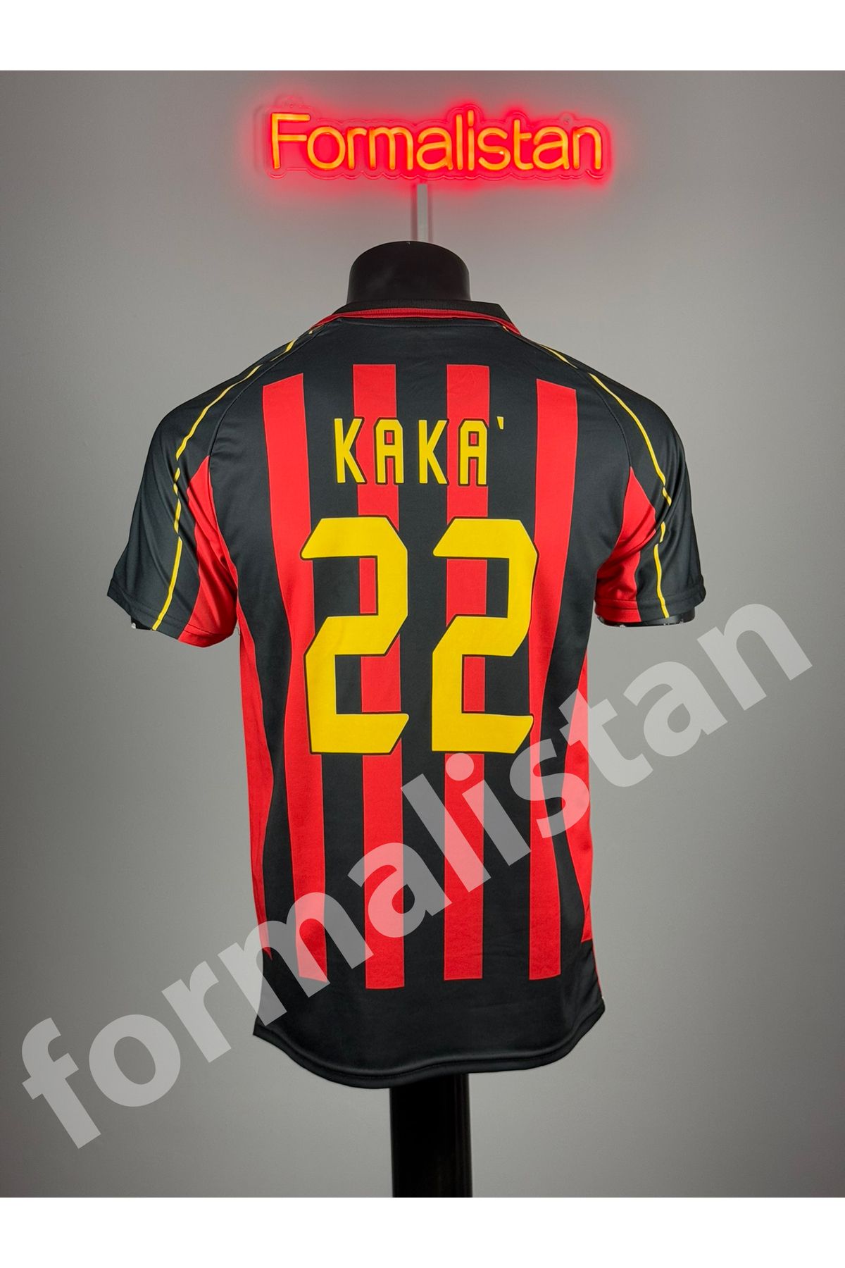Quaxram Milân 2007 Kaka Nostalji Futbol Forması - RED BLACK