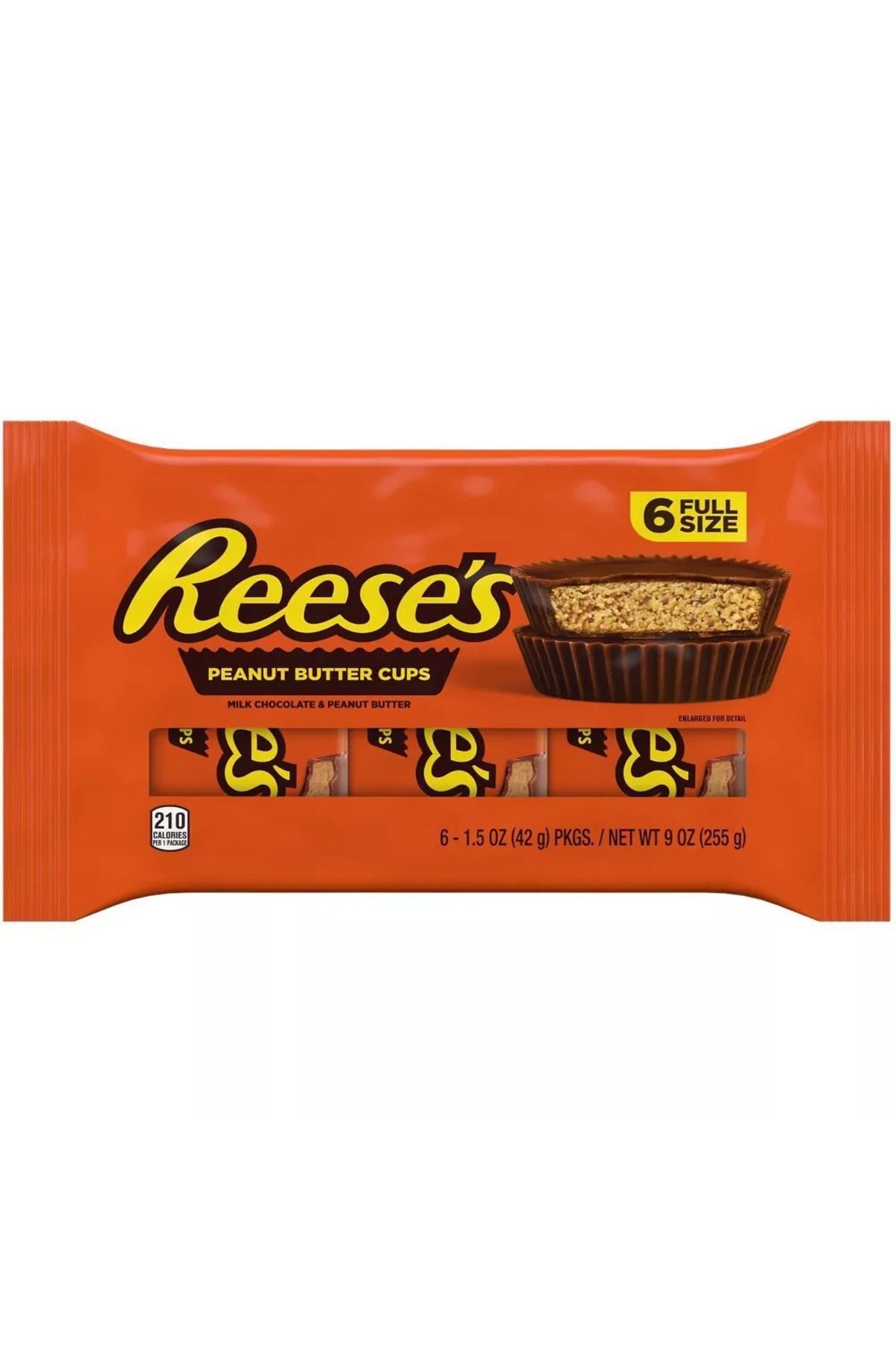 Reese's Puffs Reese's Milk Chocolate Peanut Butter Cups 6'lı 9 oz 255 gr