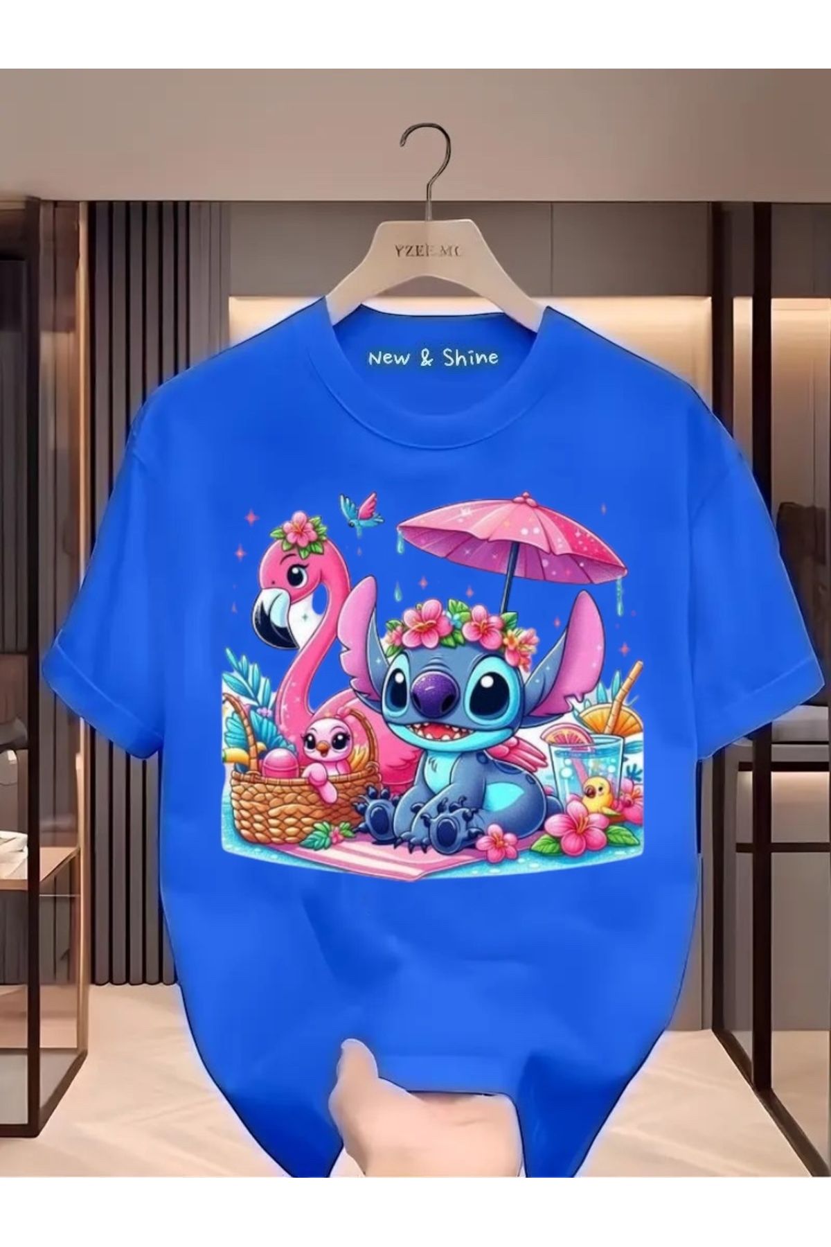 New Shine Stitch Baskılı Oversize T-Shirt