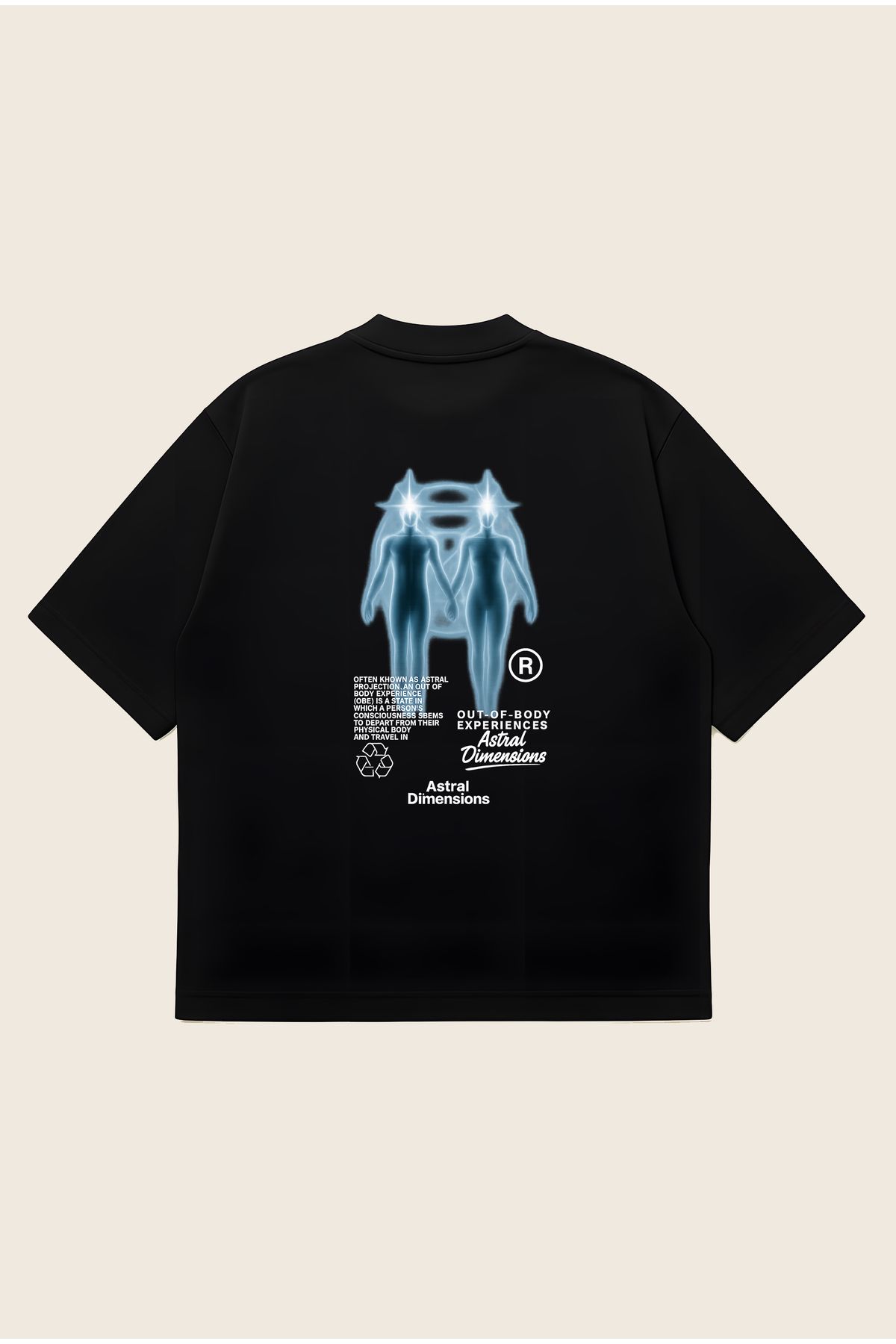 Moon Dancer Astral Unisex Oversize Baskılı Boxy Fit Kalın Kumaşlı Tshirt