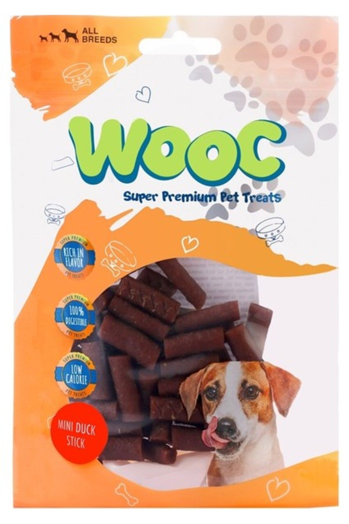 Orqinel Wooc Ördekli Mini Çubuk Köpek Ödülü 80GR