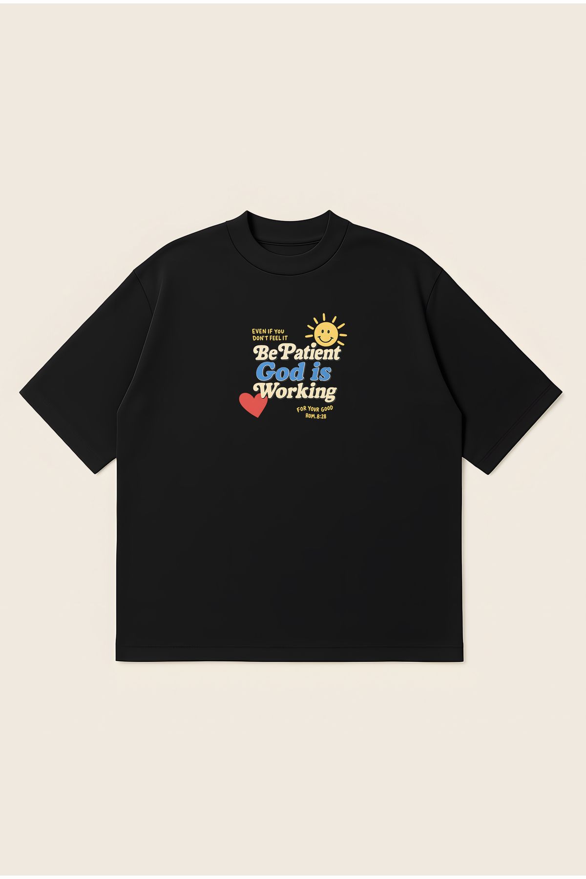 Moon Dancer Be Paiten Unisex Oversize Baskılı Boxy Fit Kalın Kumaşlı Tshirt