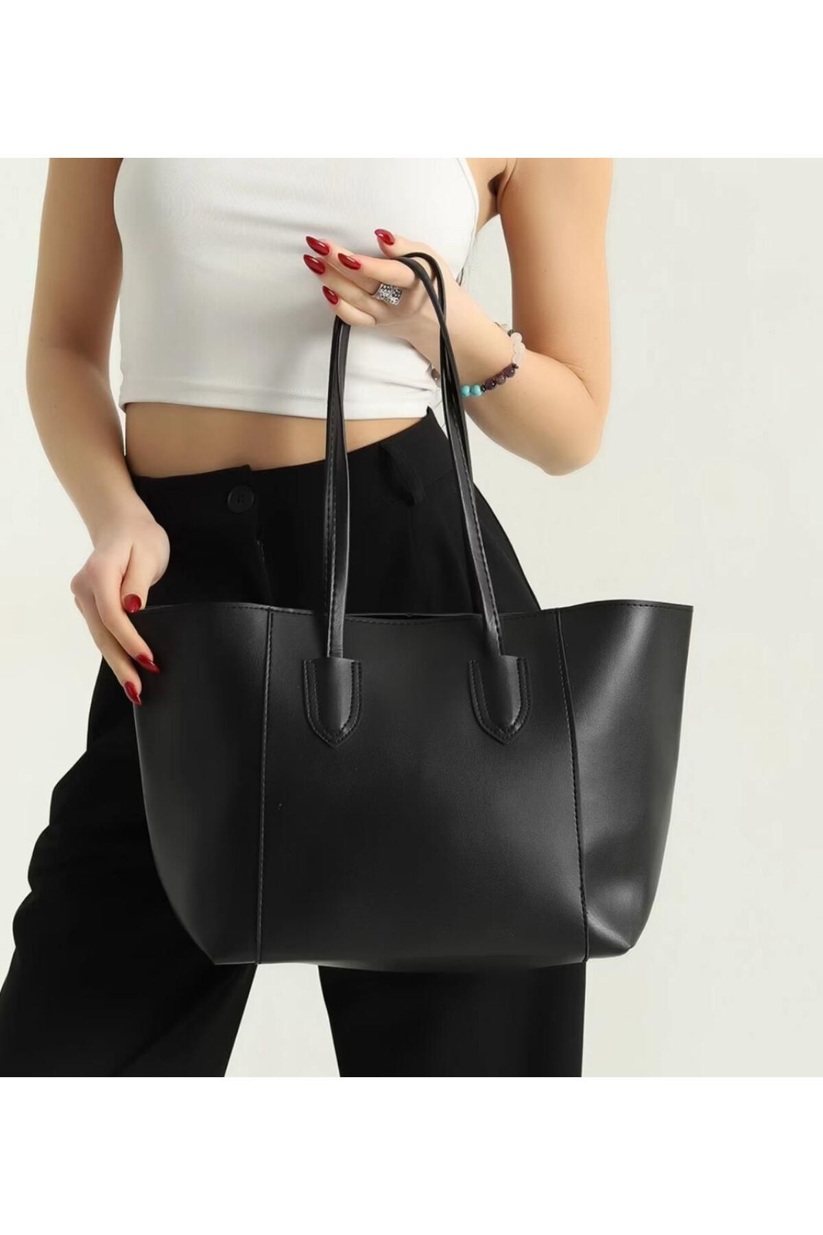 KeskinBAGSs Kadın Orta Boy Siyah Omuz Çantası