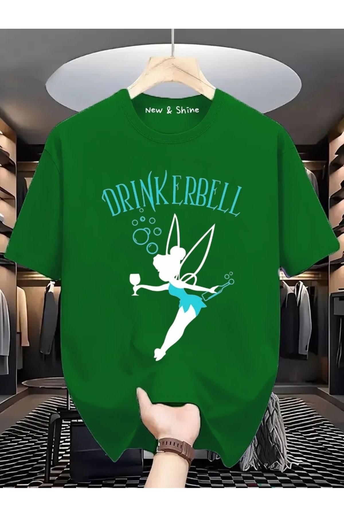 New Shine Drinkerbell Baskılı Oversize T-Shirt