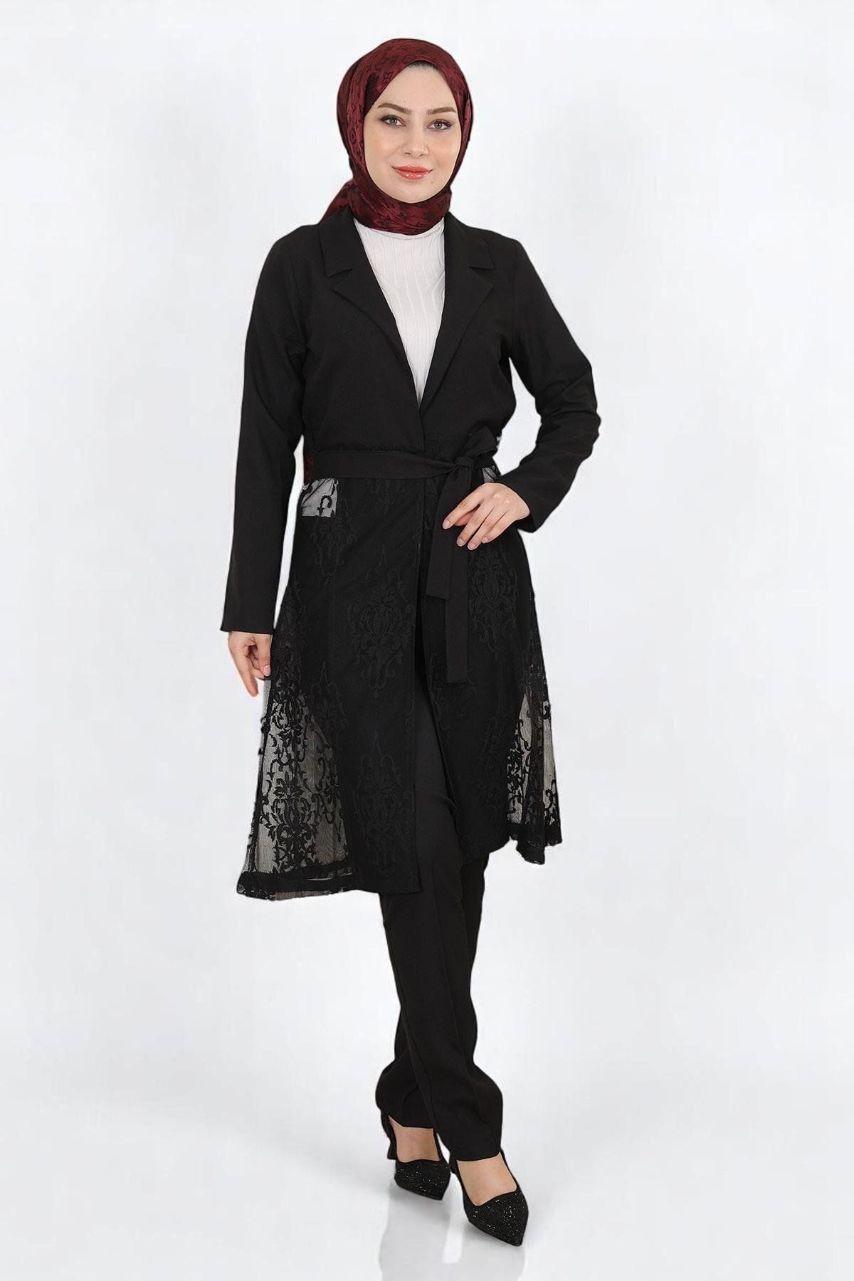 Missvalle Dantelli Takım Siyah 9331