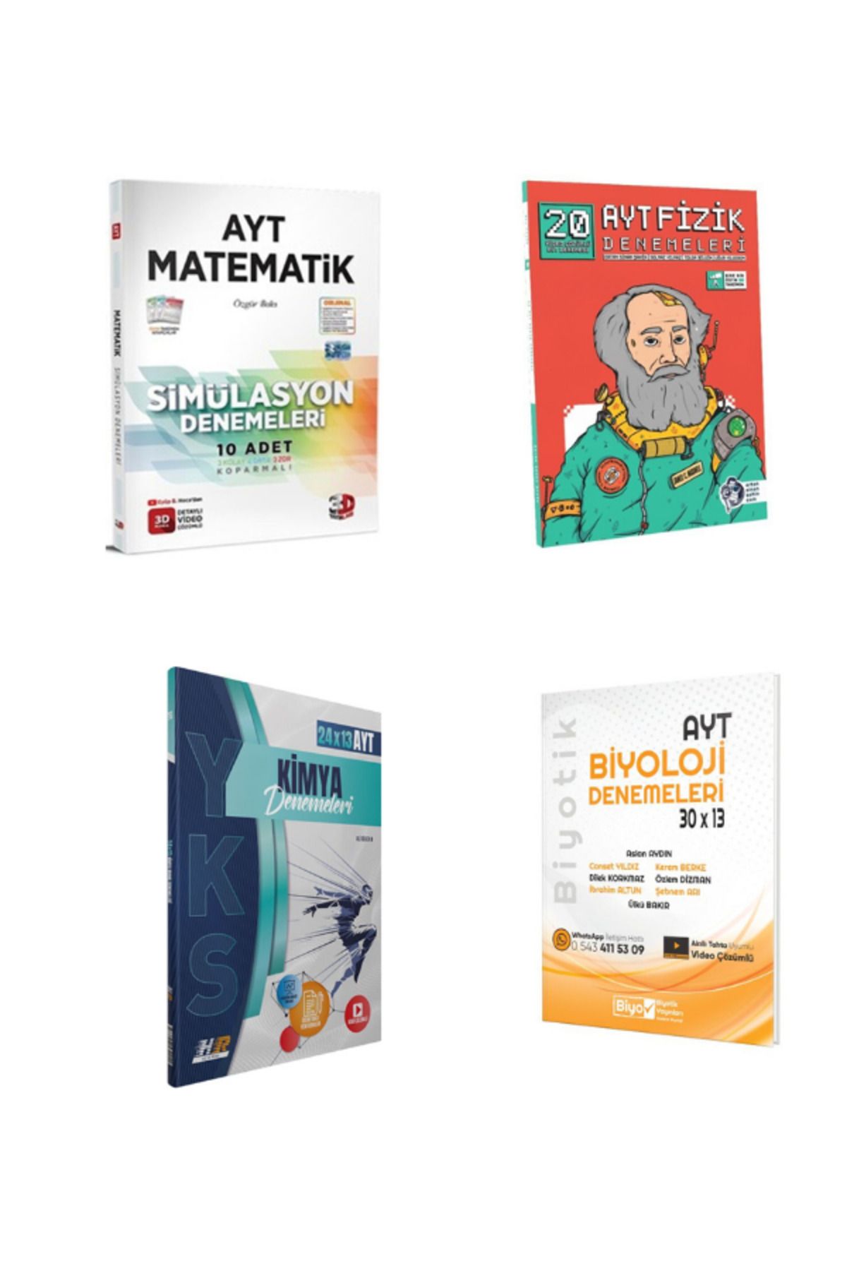 Yargı Yayınları 2025 3d ayt matematik ertan sinan ayt fizik ız ve renk ayt kimya ve biyotik ayt biyoloji deneme