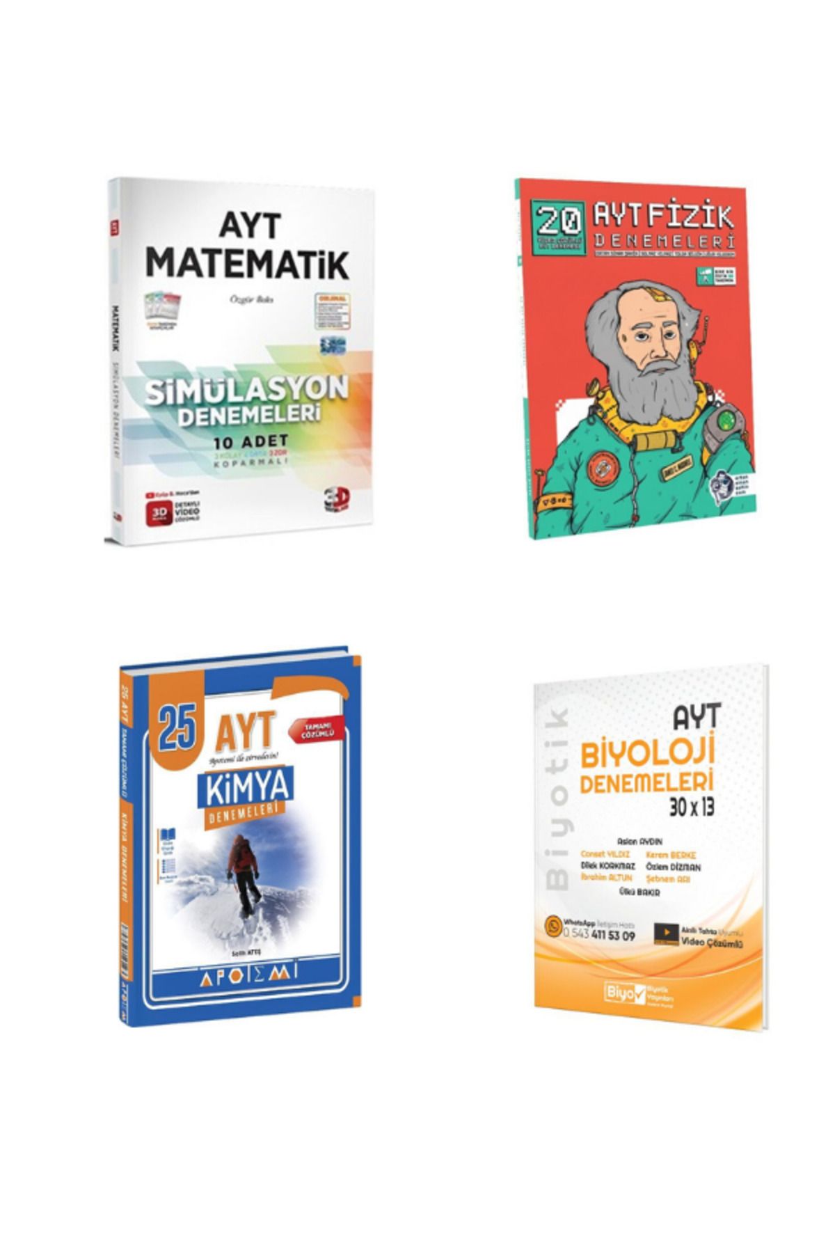 Yargı Yayınları 2025 3d ayt matematik ertan sinan ayt fizik apotemi ayt kimya ve biyotik ayt biyoloji deneme