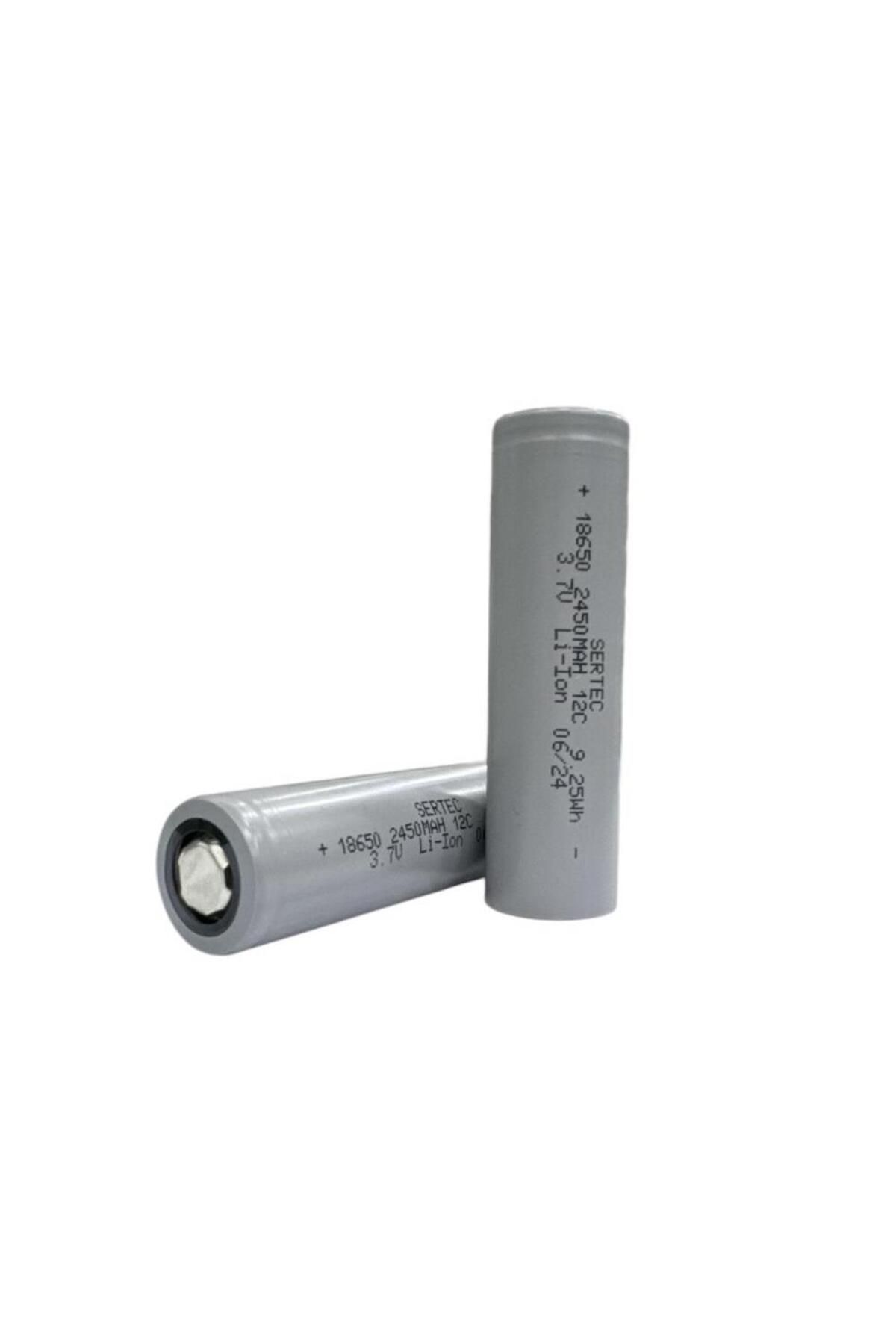 TAYFUN Sertec 18650 3.7V 2450 Mah 12C Li-Ion Şarjlı Pil - 1 Adet
