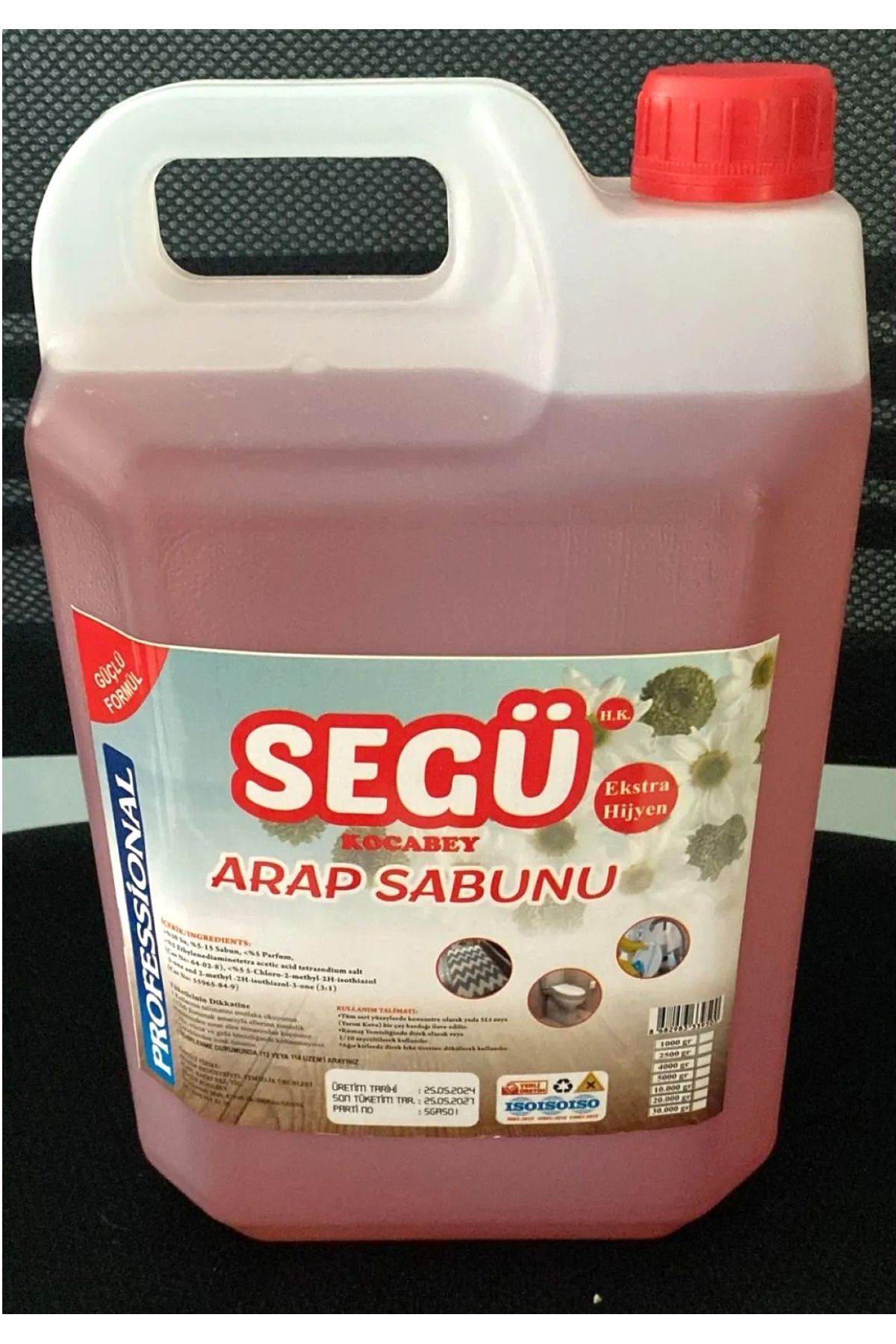 SEGÜ 5 lt/5 kg güçlü etkili sıvı arap sabunu