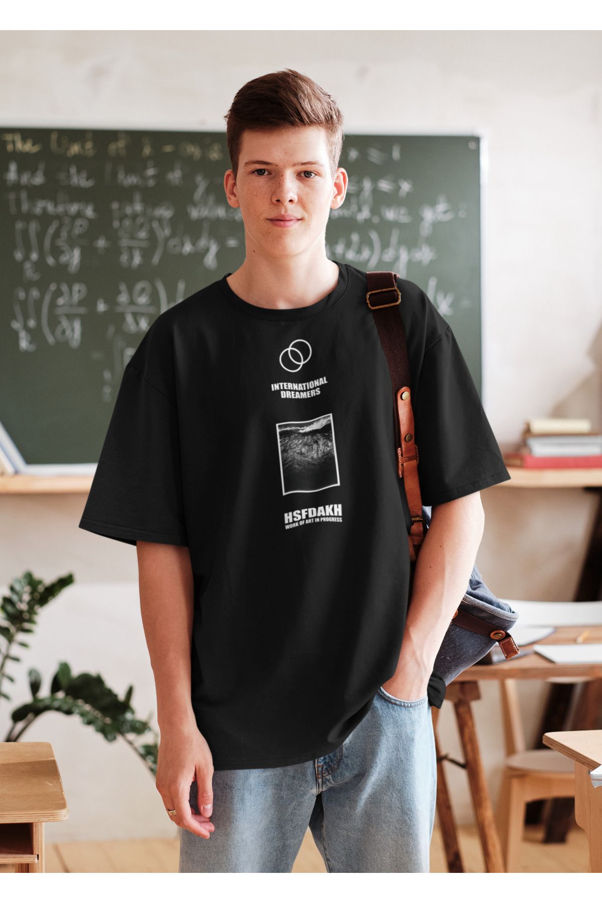ick artwear MONALİSA BASKILI ULTRA COMFORT OVERSIZE TSHIRT – 30/1 SÜPREM PENYE