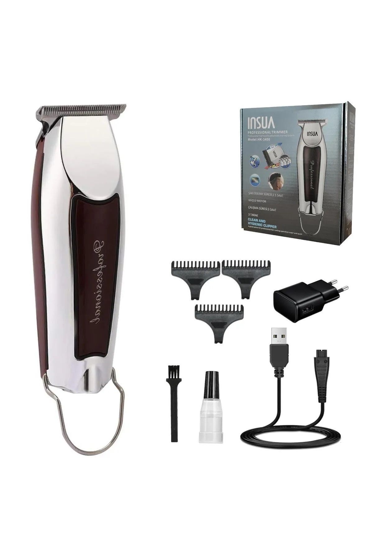 teknotrust Nsua Hk-3400 Saç Sakal Tıraş Makinesi Mini Şarjlı Professional