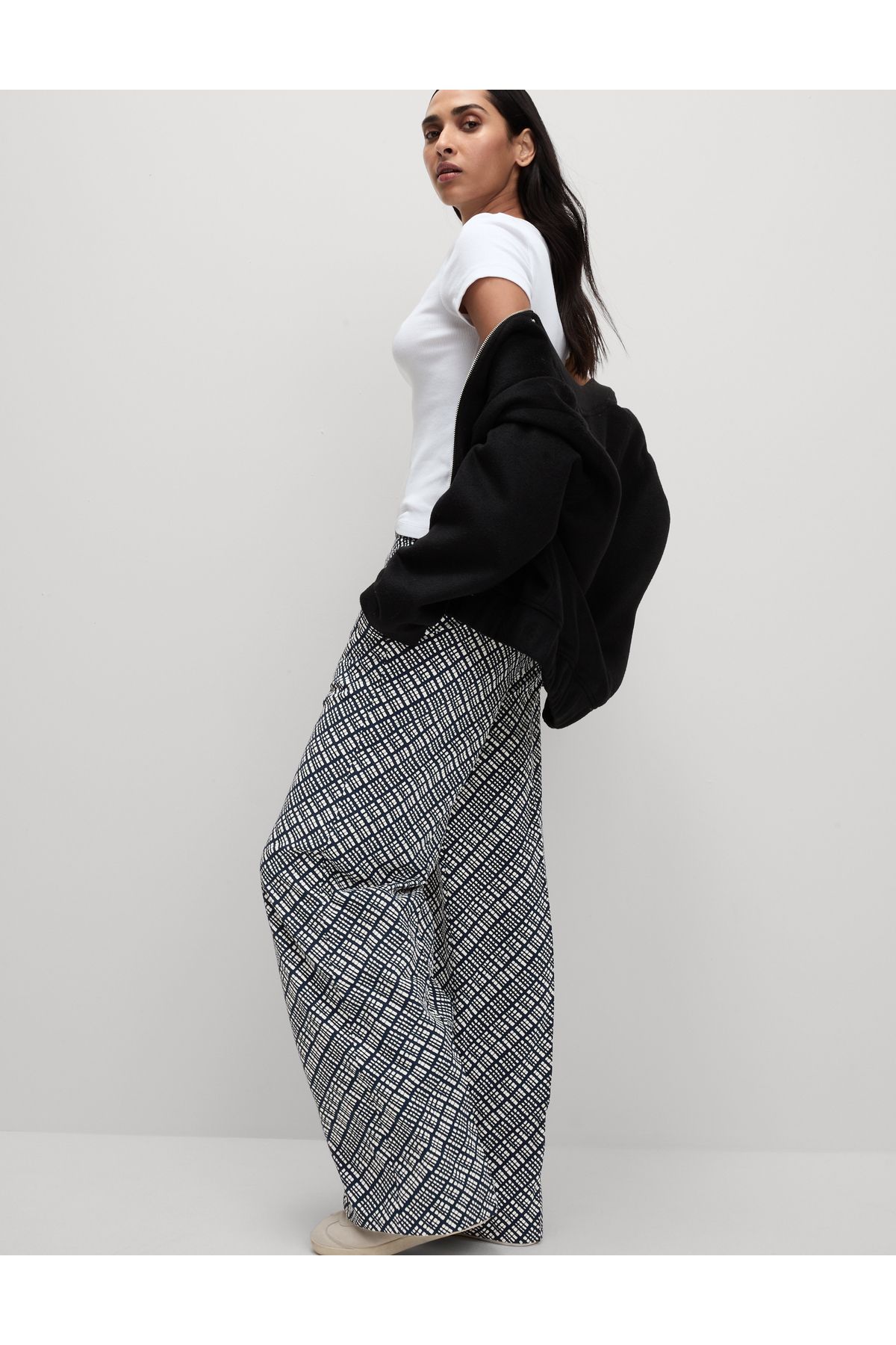 Marks & Spencer Desenli Wide Leg Pantolon