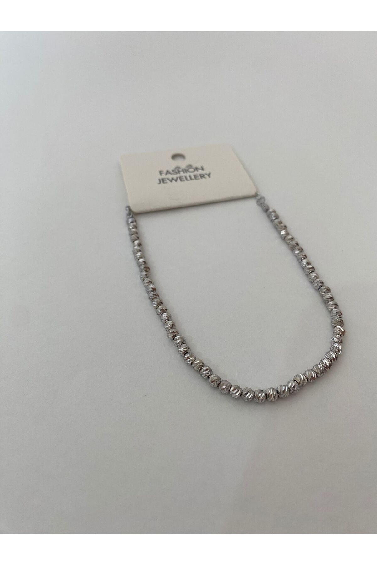 stainless steell Dorika Taşlı Gümüş Renkli Halhal