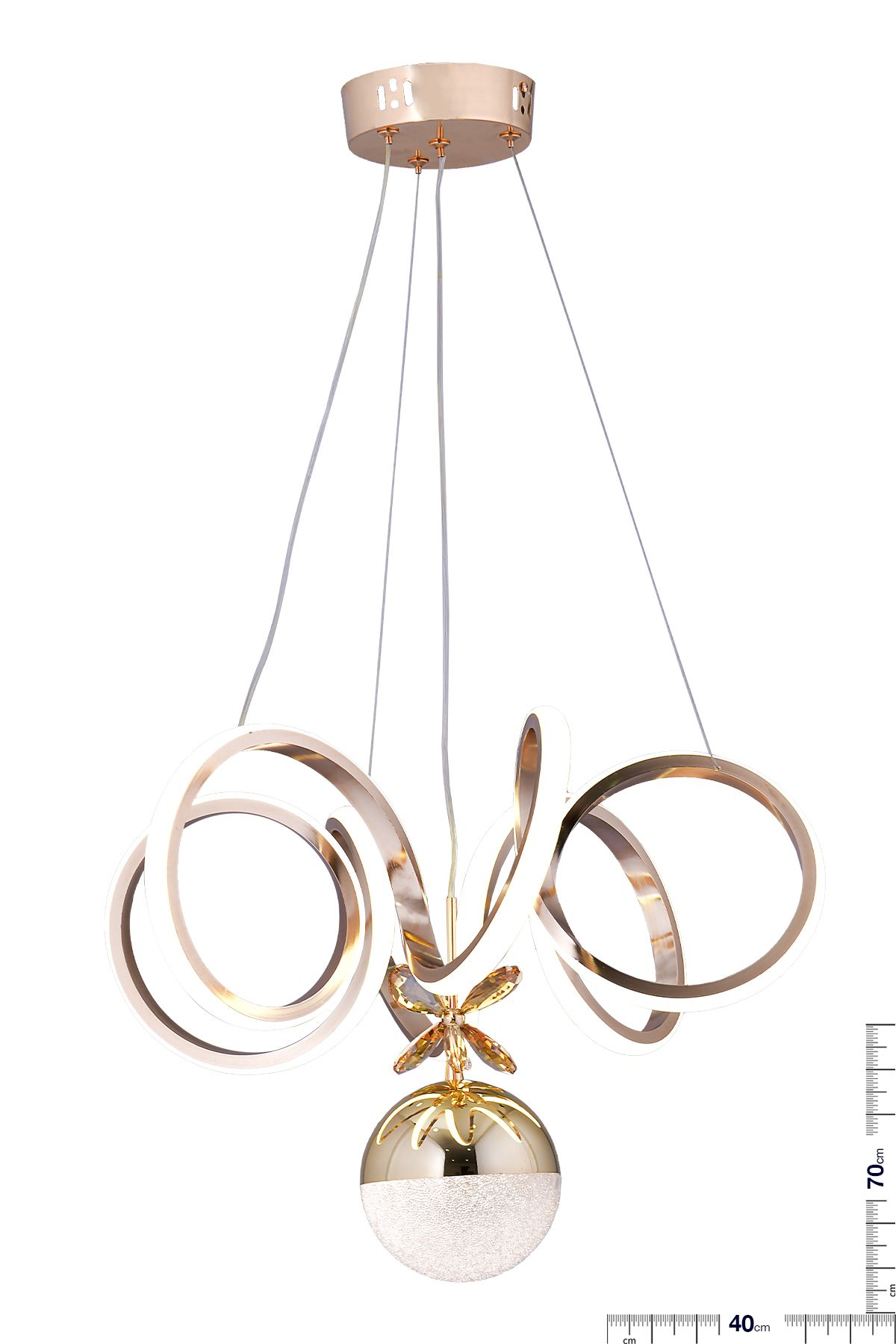 özpolataydınlatma DRON 3 RENK TOPLU LEDLi MODERN AViZE KAYLA 40 (GOLD)
