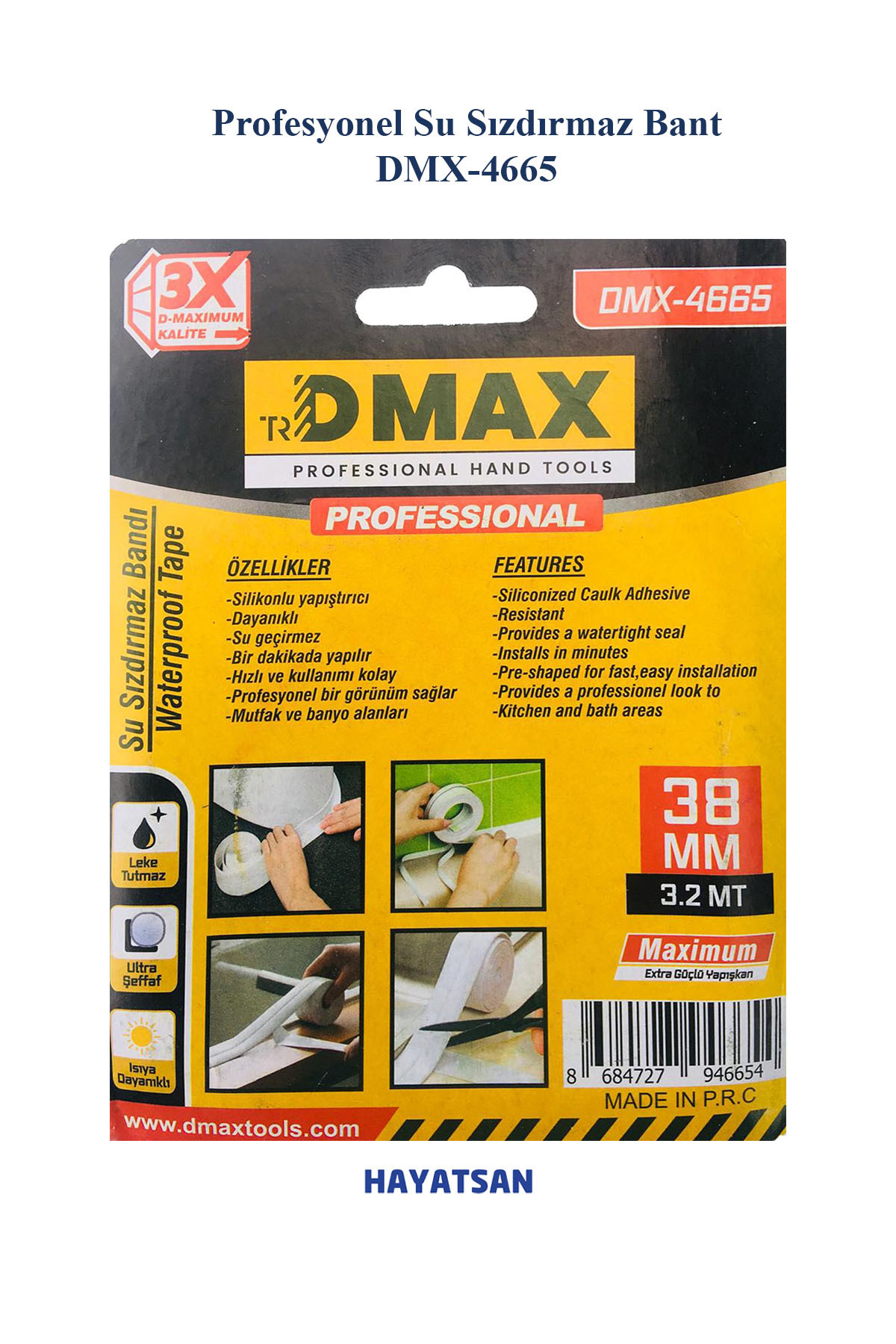 DMAX Profesyonel Su Sızdırmaz Bant- DMX-4665 - Fiyatı, Yorumları