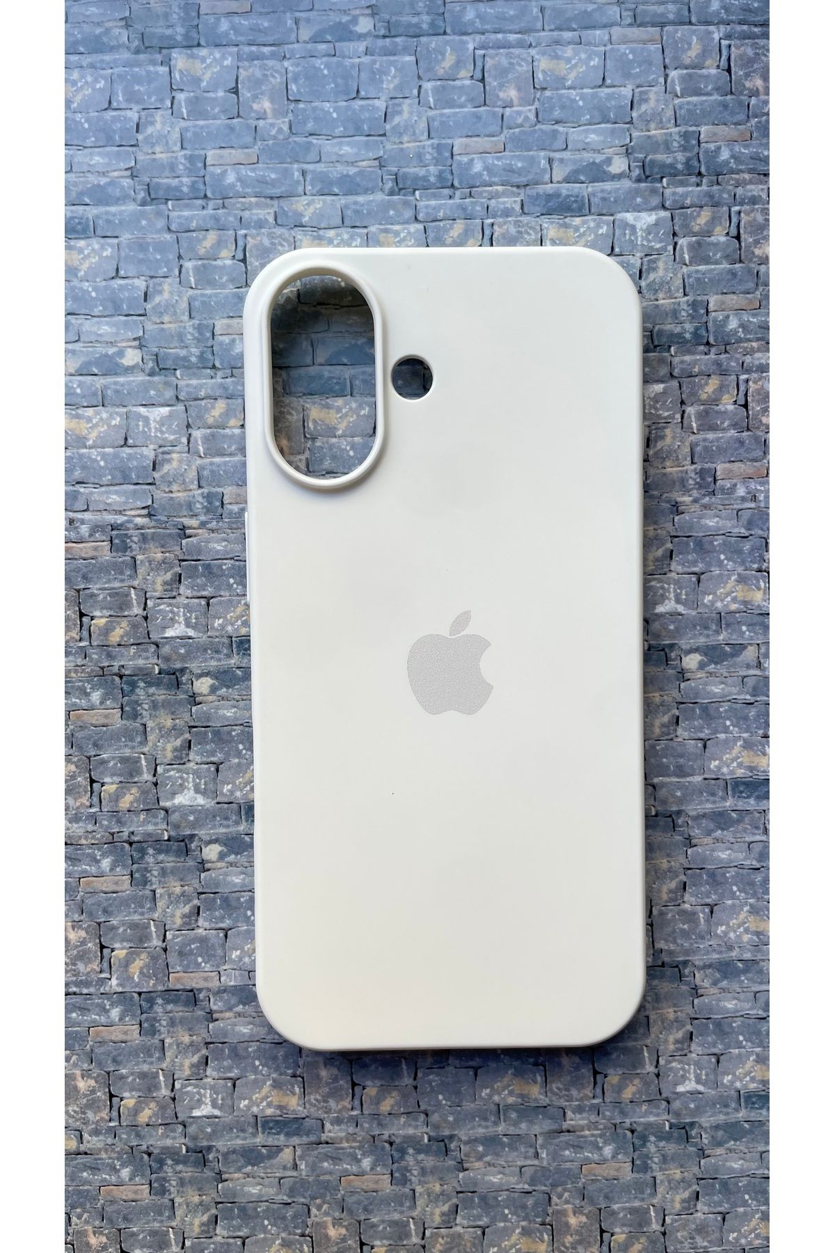 BCNCASE İphone16 Logolu Telefon Kılıfı Yumuşak Silikon Kauçuk İçi Kadife Ince Kılıf ÇizilmezDayanıklı