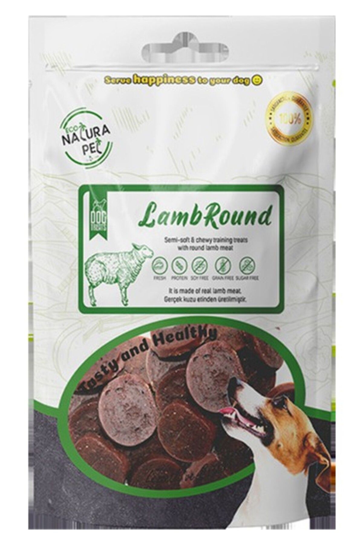 Orqinel Eco Natura Pet Kuzu Etli Yumuşak Yuvarlak Köpek 100 gr