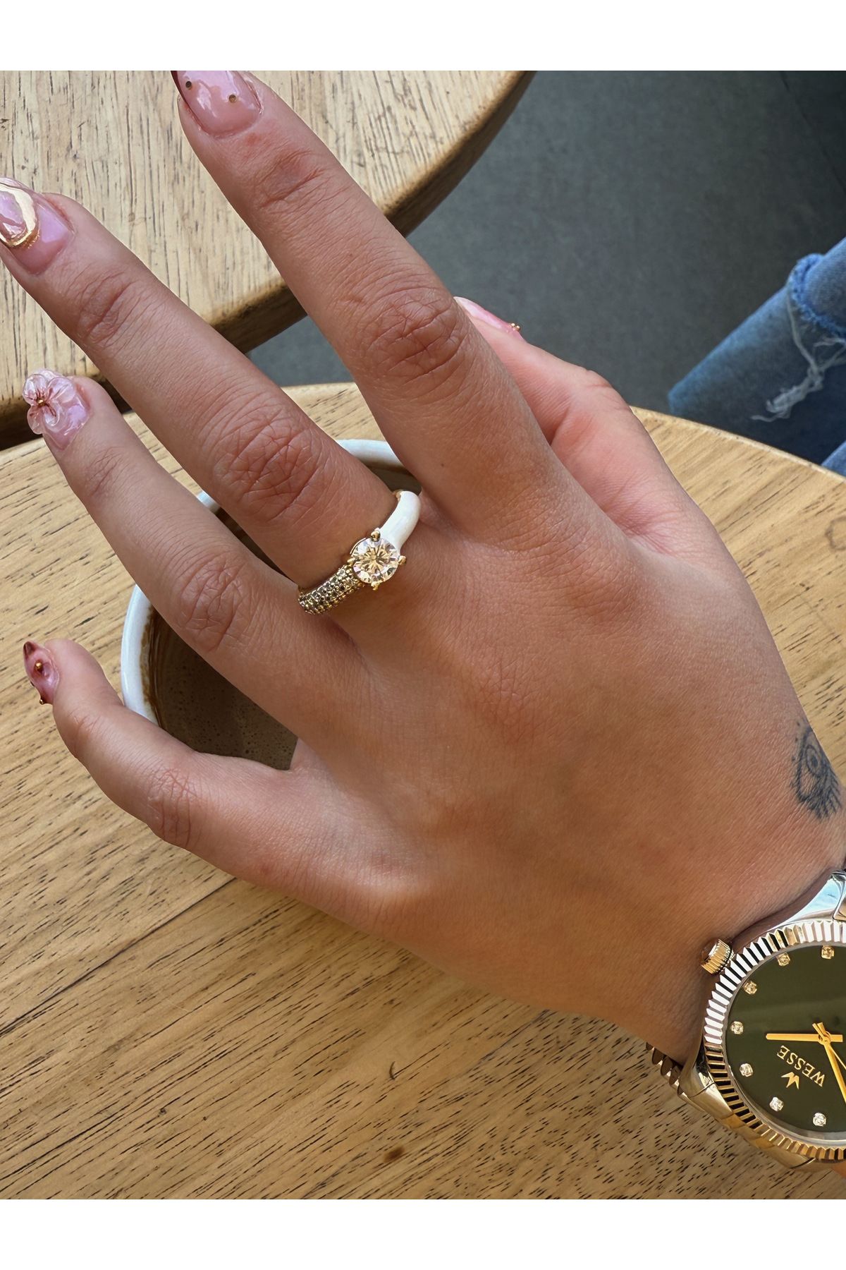 HeyYou Jewelry Ayarlı ikili yüzük