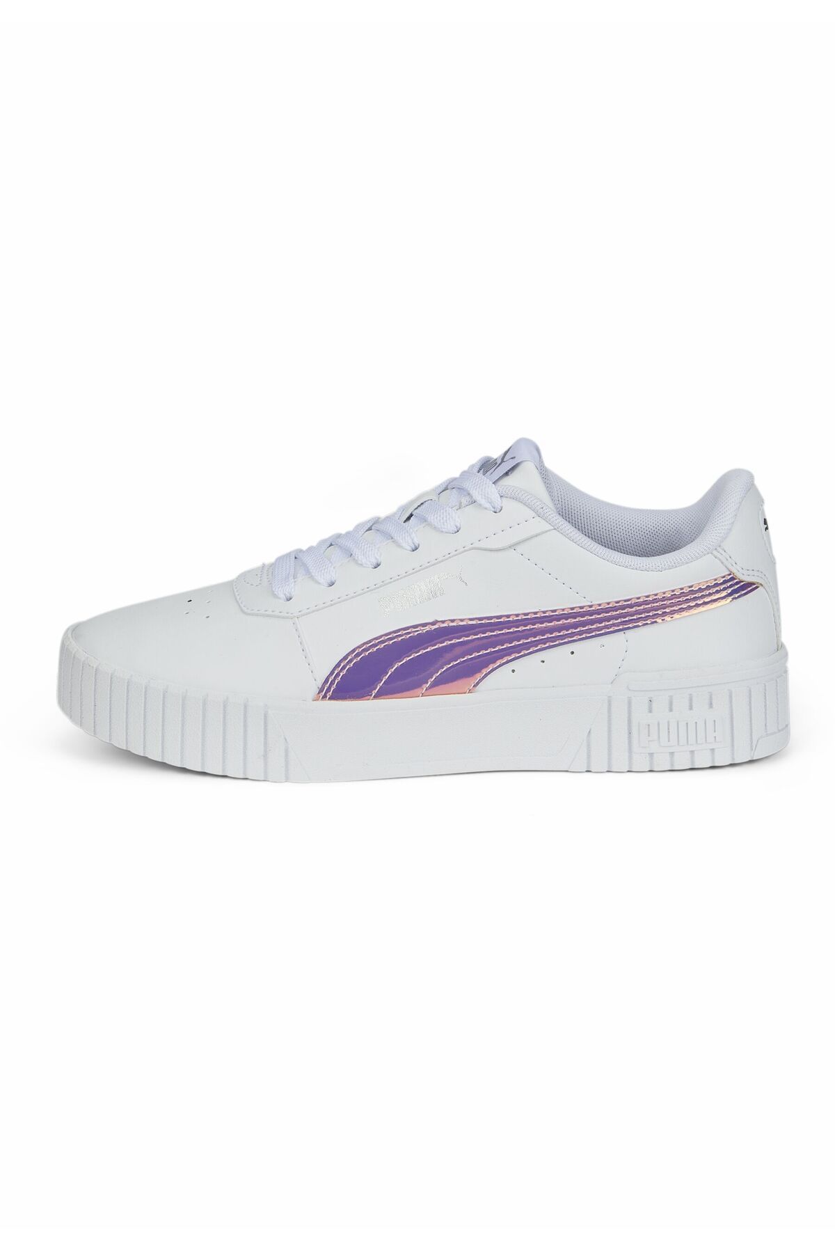 Puma Carina 2.0 Holo Jr. Junge Weiße Turnschuhe für Damen - 35,5