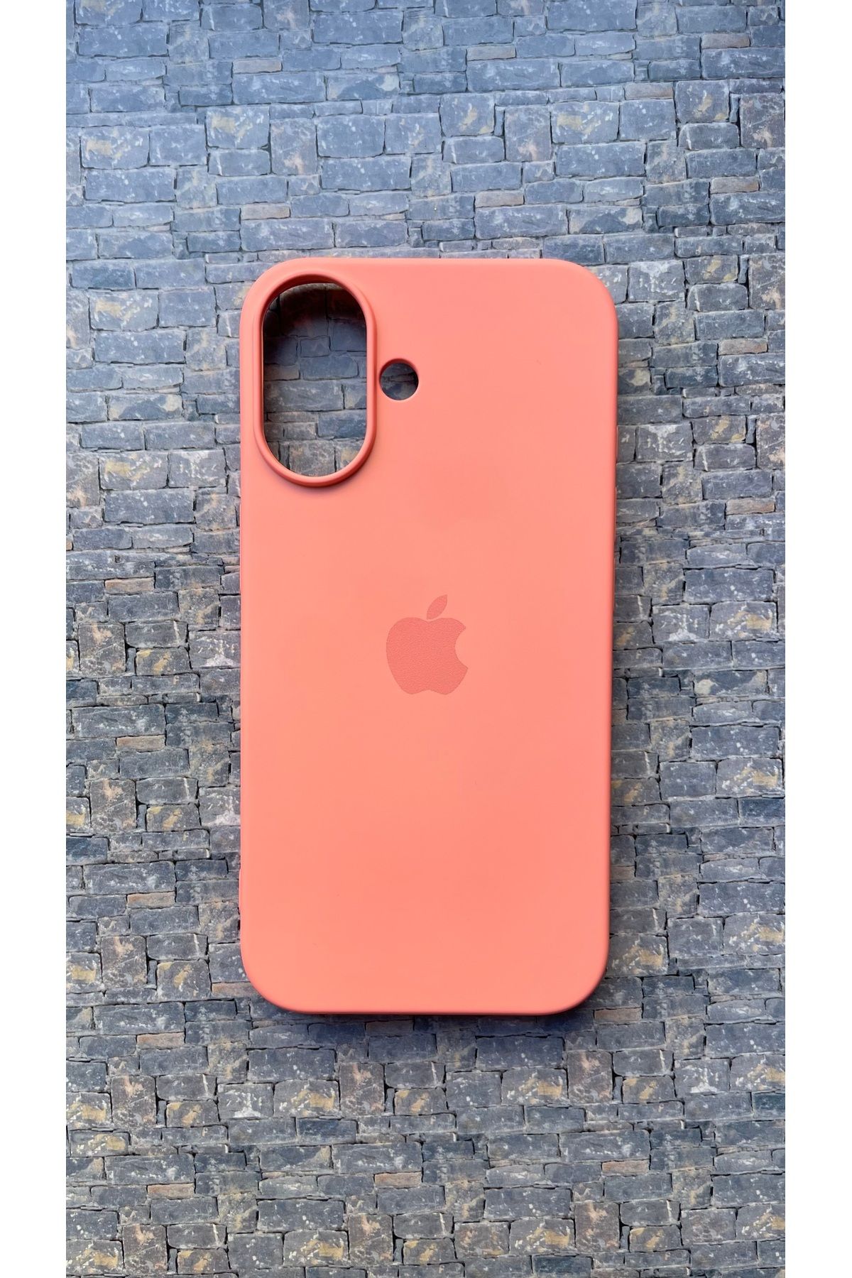 BCNCASE İphone16 Logolu Telefon Kılıfı Yumuşak Silikon Kauçuk İçi Kadife Ince Kılıf ÇizilmezDayanıklı