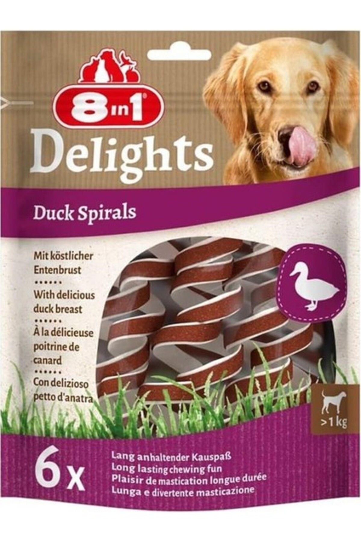 Orqinel 8in1 Smart Delights Duck Spirals Ördekli Burgu Köpek Ödülü 6lı