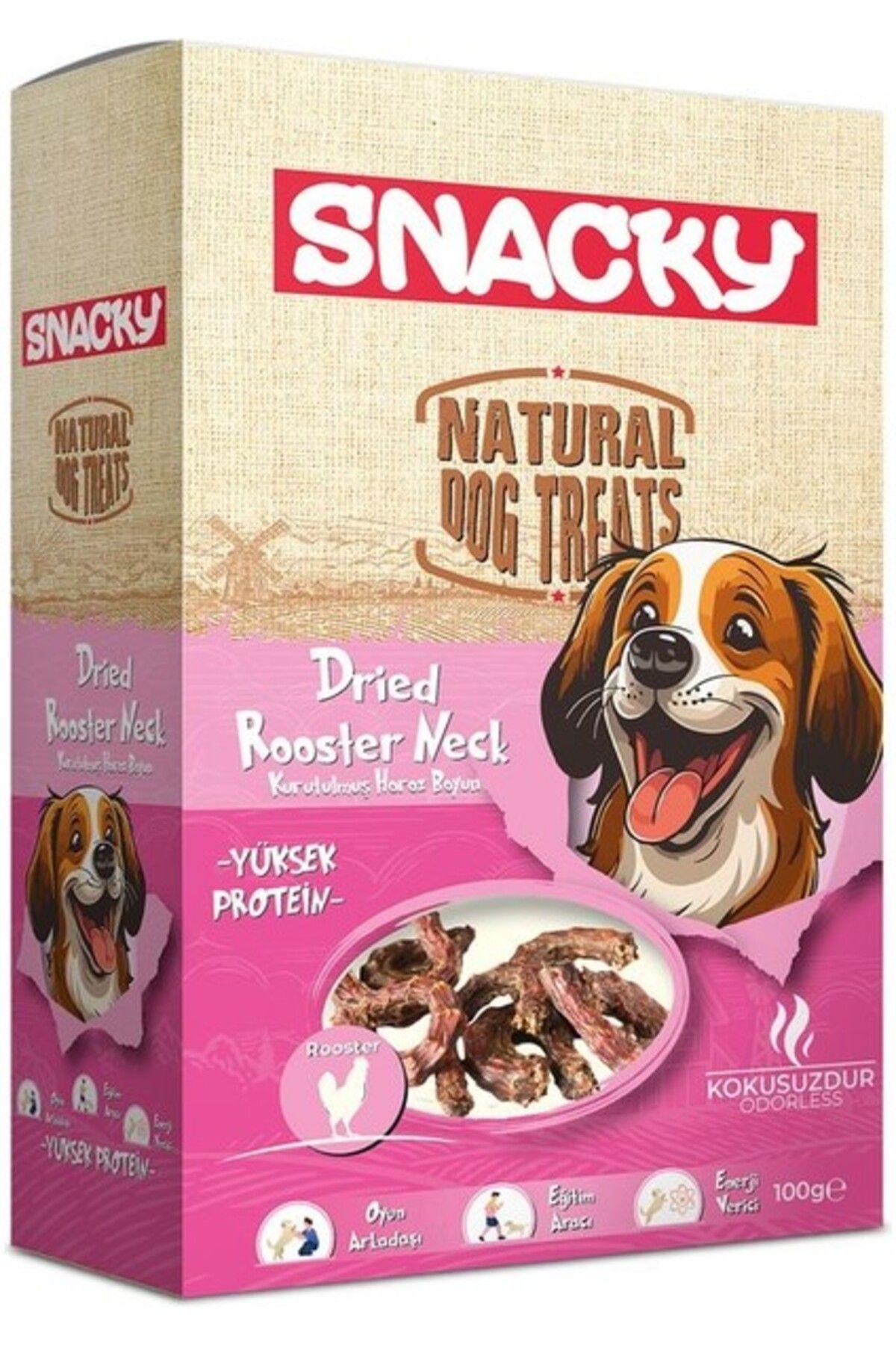 Orqinel Snacky Kurutulmuş Horoz Boyun Köpek Ödül Maması 100 gr