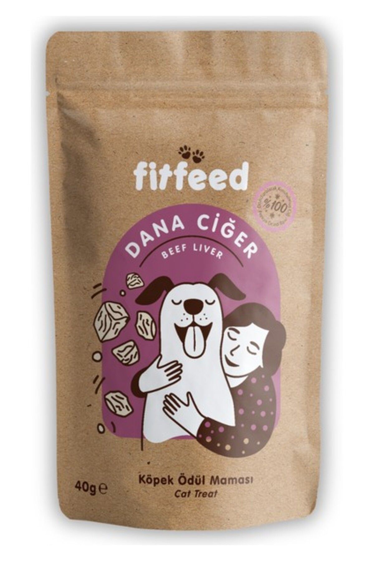Orqinel Fitfeed Freeze-Dried Çiğ Dana Ciğer Köpek Ödülü 40g