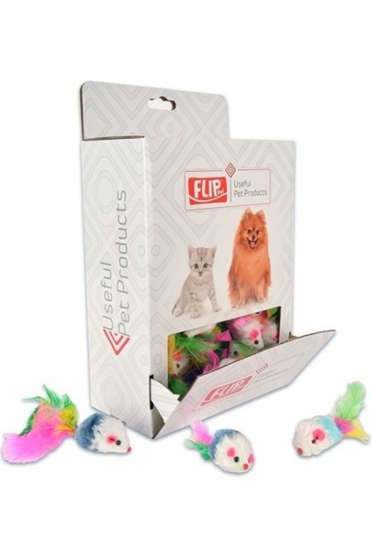 Orqinel Flip Renkli Peluş Fare Kedi Oyuncağı