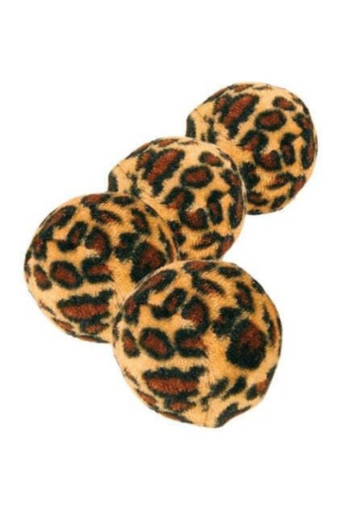 Orqinel Trixie Kedi Oyuncağı Leopar Desenli Top 4cm 4 adet