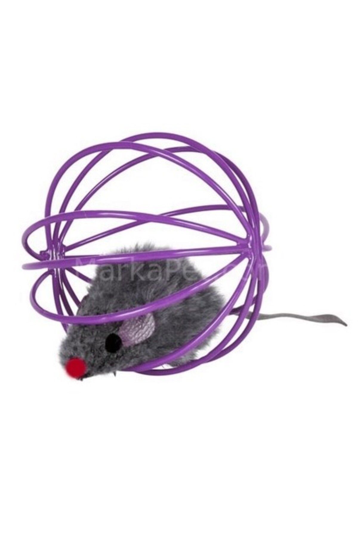 Orqinel Eastland kedi oyuncağı, top içinde peluş fare 6cm