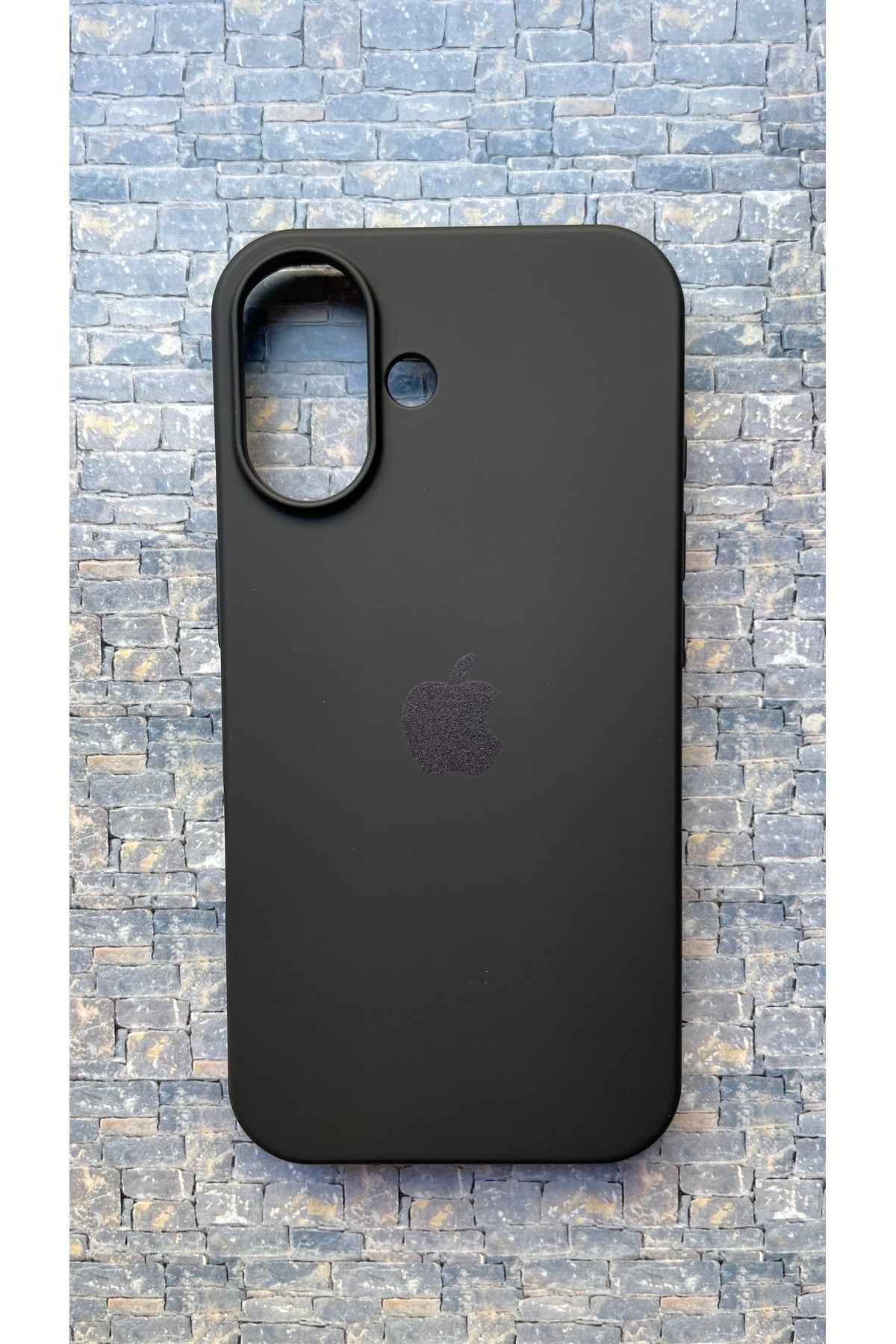 BCNCASE İphone16 plus Logolu Telefon Kılıfı Yumuşak Silikon Kauçuk İçi Kadife Ince Kılıf ÇizilmezDayanıklı