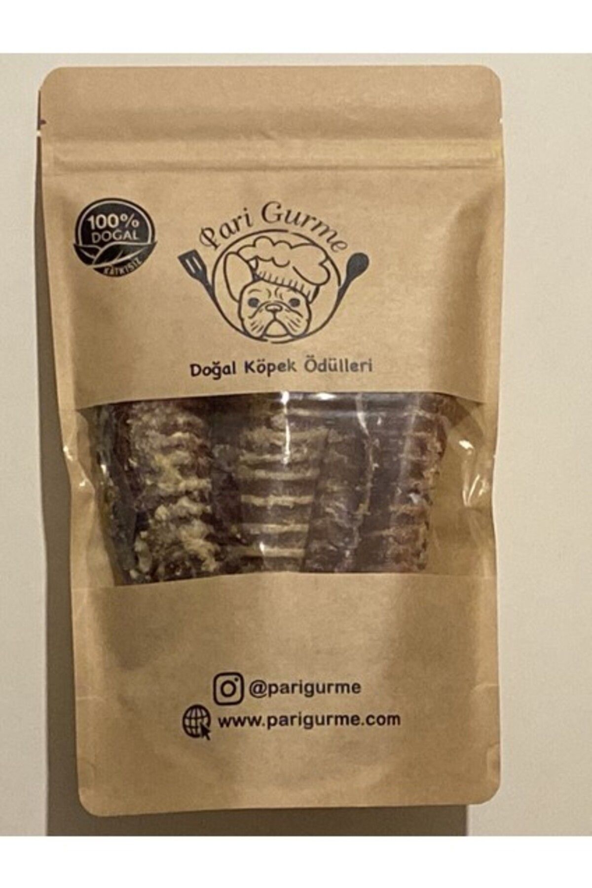 Orqinel Pari Gurme Dana Gırtlak Köpek Ödülü %100 Doğal Naturel 150GR