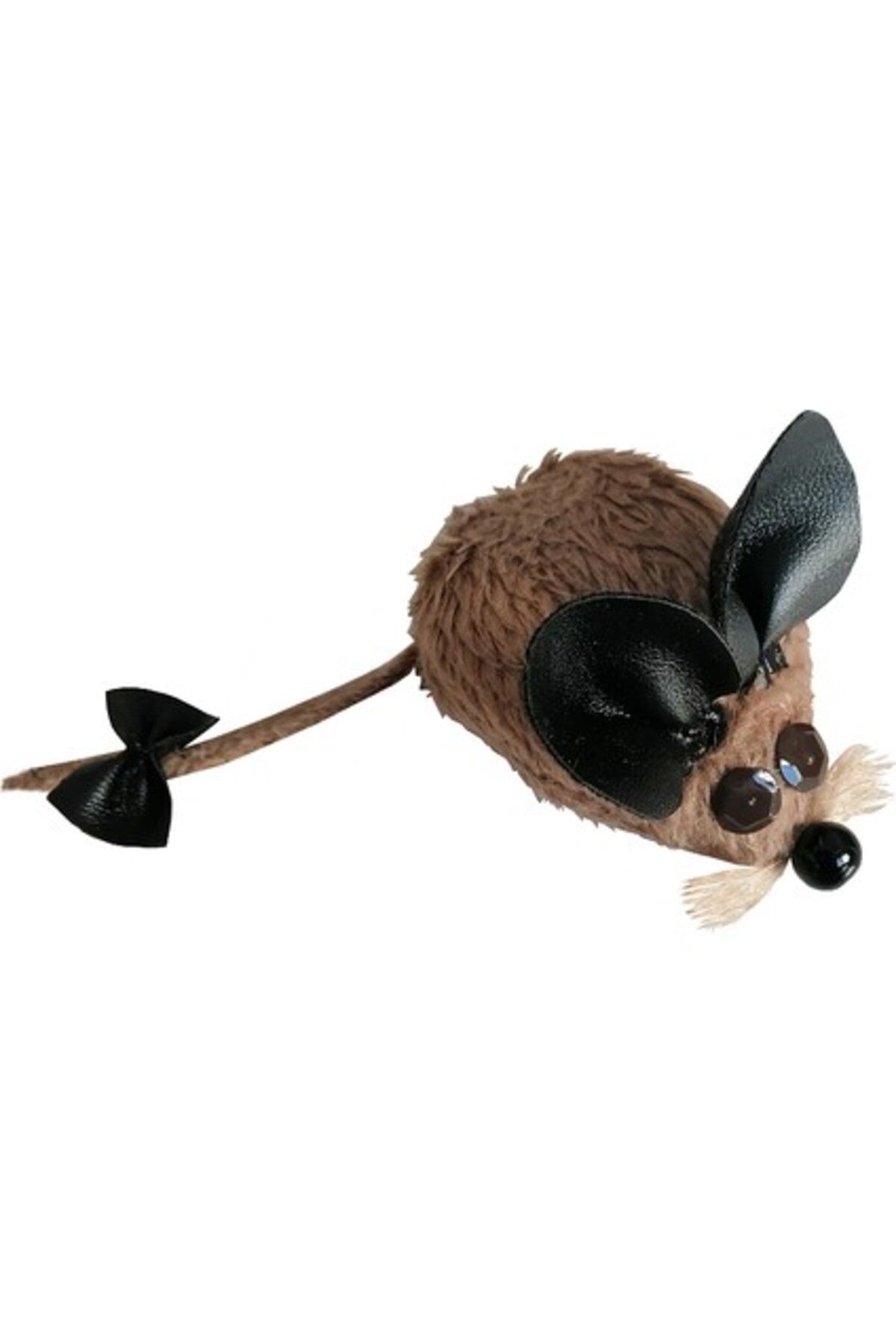 Orqinel Markapet Kedi Oyuncağı Bıyıklı Peluş Fare 4,5 x 6-15 cm Taba