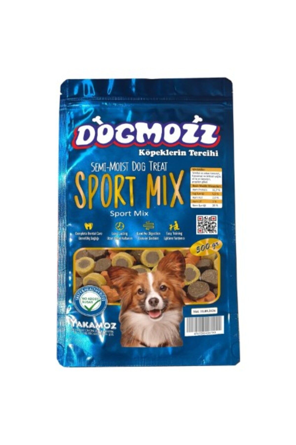 Orqinel DogMozz Dogmozz Semi-Moist Yarı Yumuşak Köpek Ödül Maması Sport Mıx 500 gr