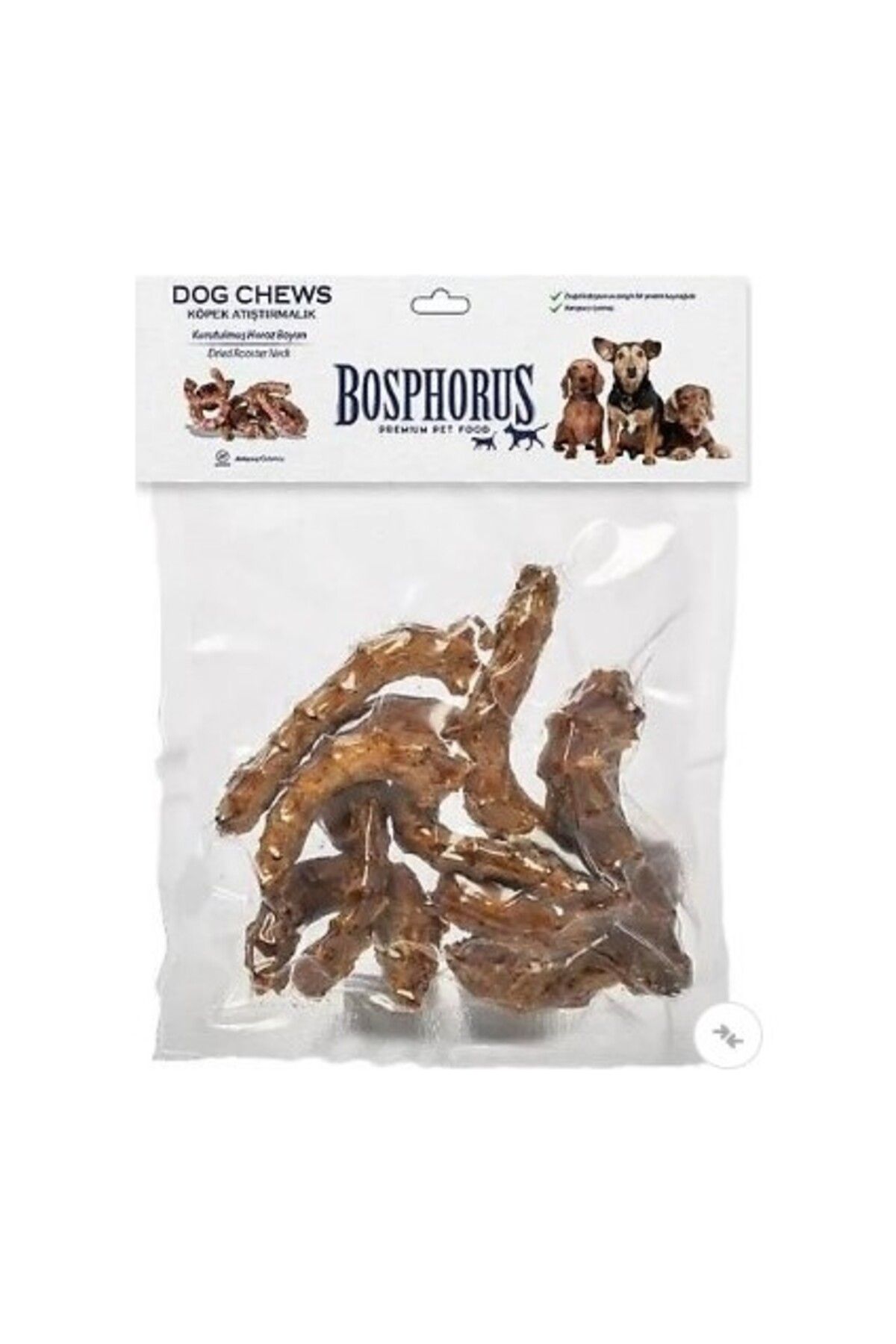 Orqinel Bosphorus Köpek Çiğneme Ödülü – Kurutulmuş Horoz Boyun 100 gr