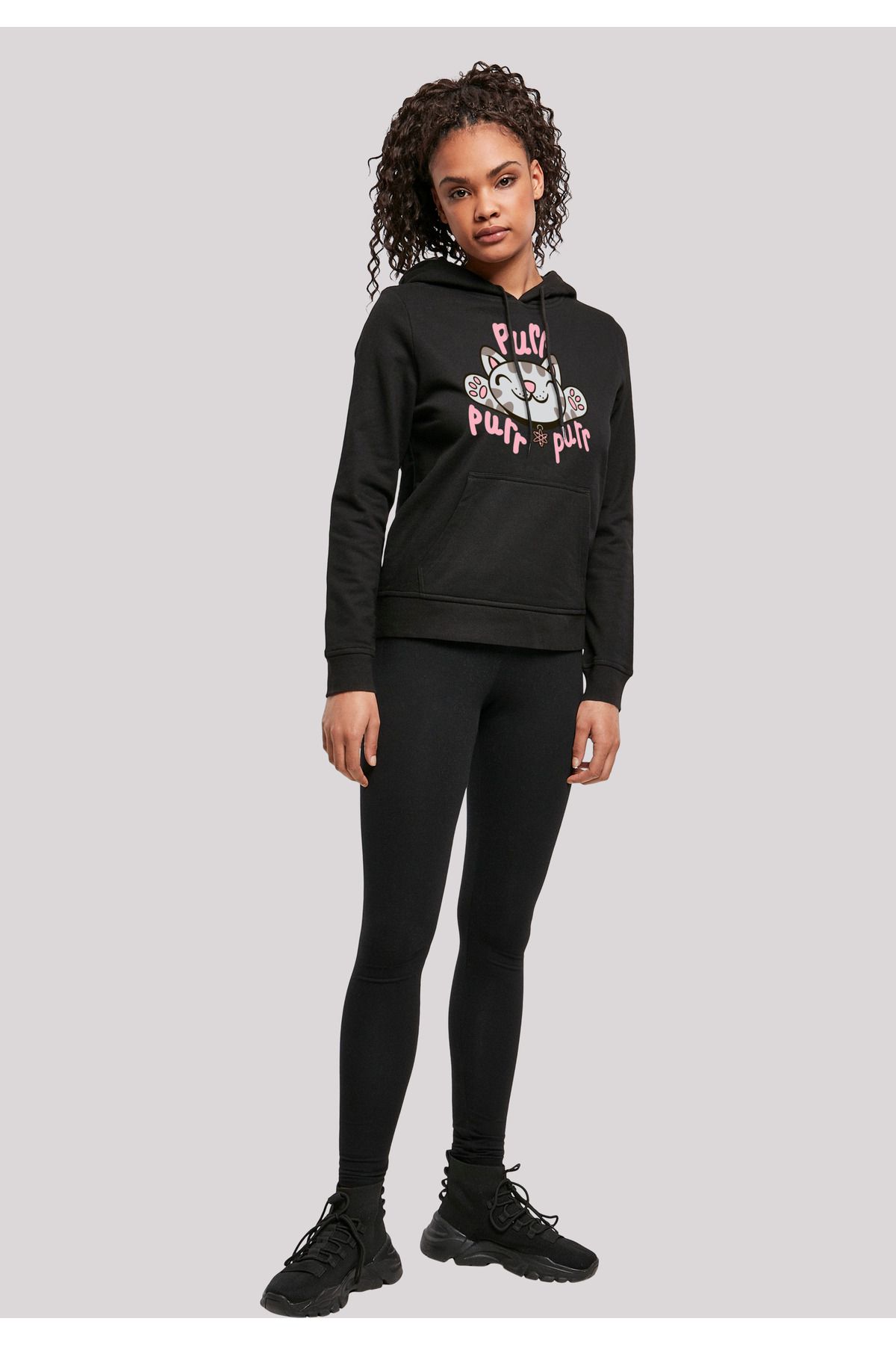 F4NT4STIC-Damen Big Bang Theory Soft Kitty Purr -BLK mit Ladies Basic Hoody 4